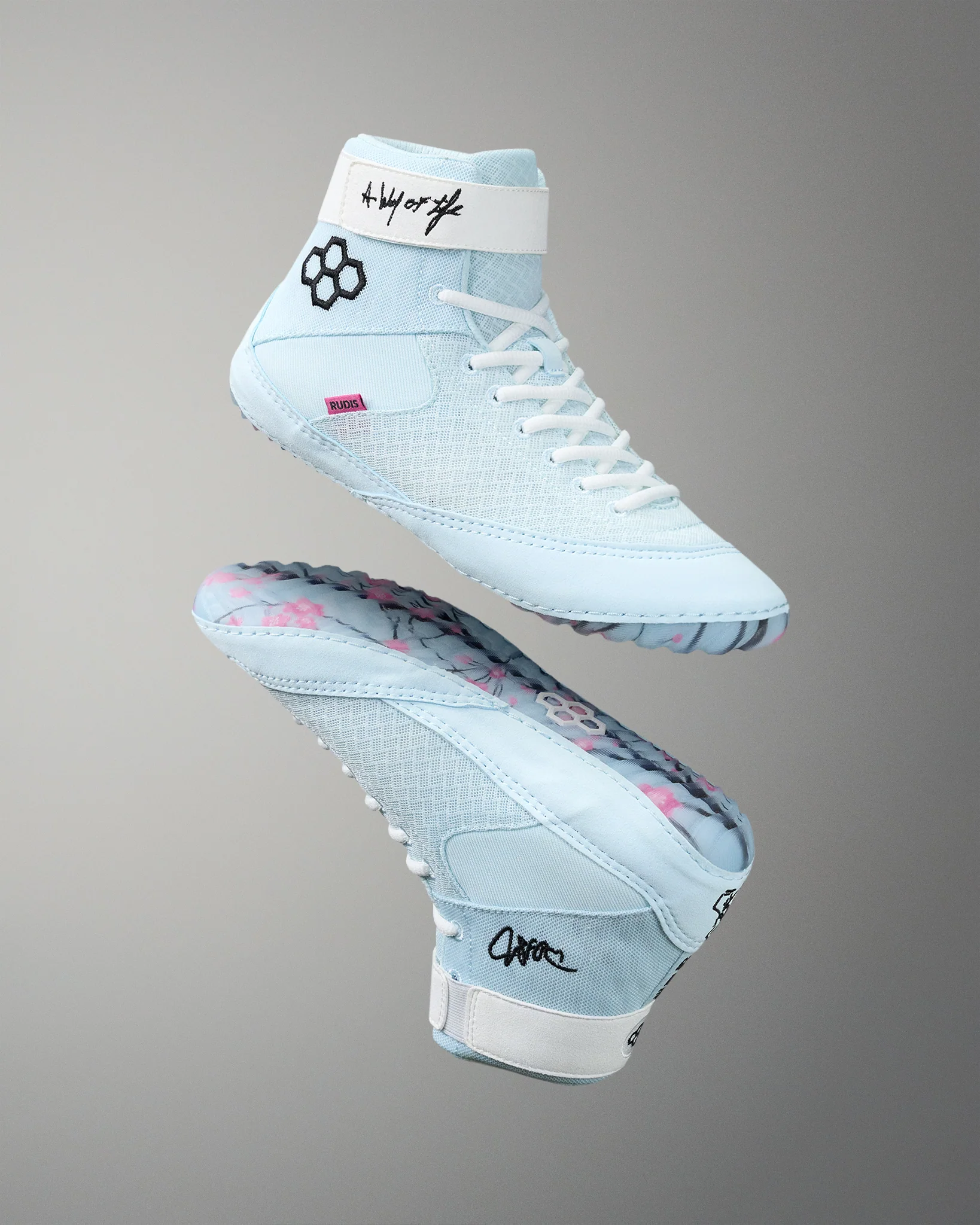 RUDIS Samurai Speed Adult Wrestling Shoes - Cherry Blossom