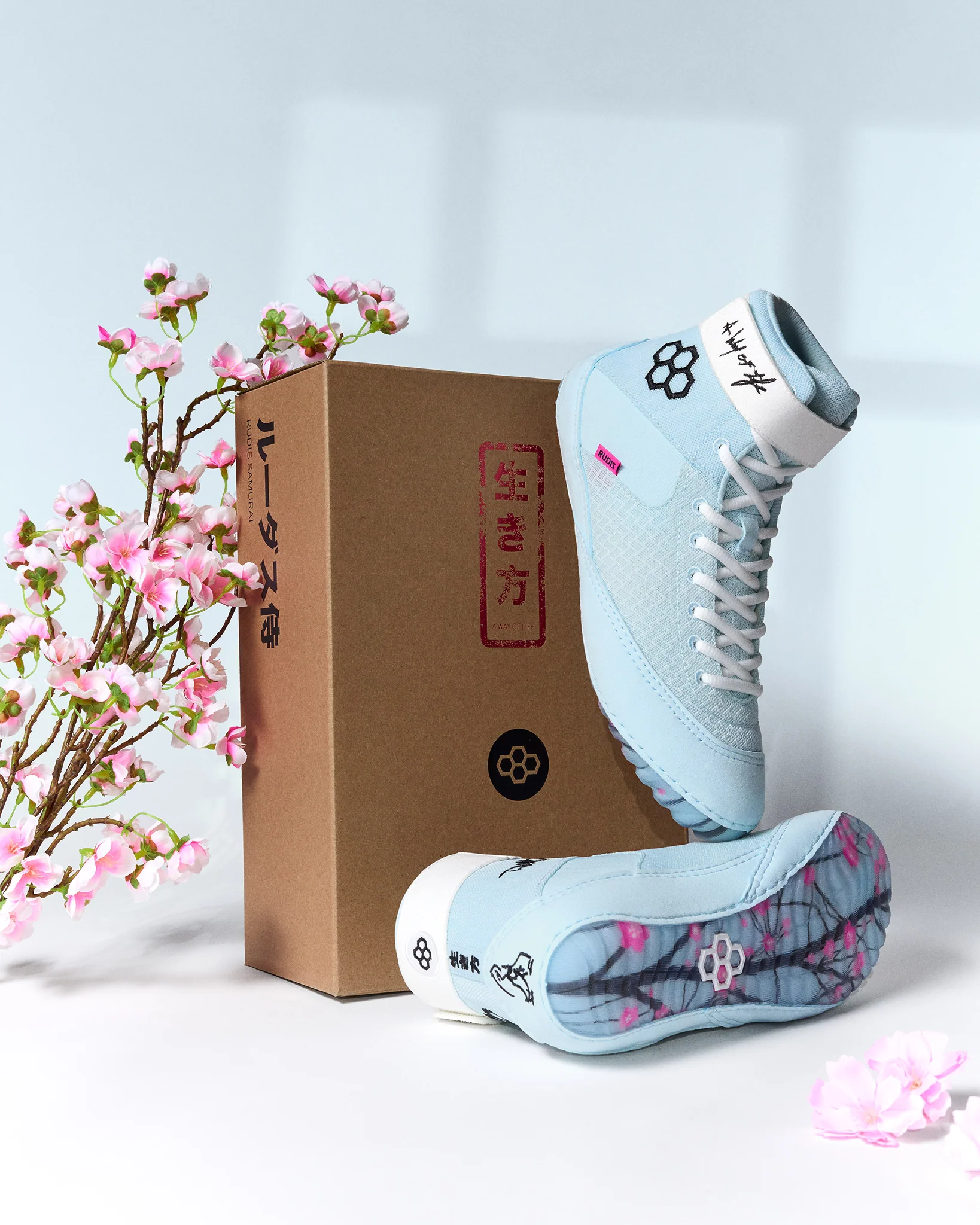 RUDIS Samurai Speed Youth Wrestling Shoes - Cherry Blossom - Image 3