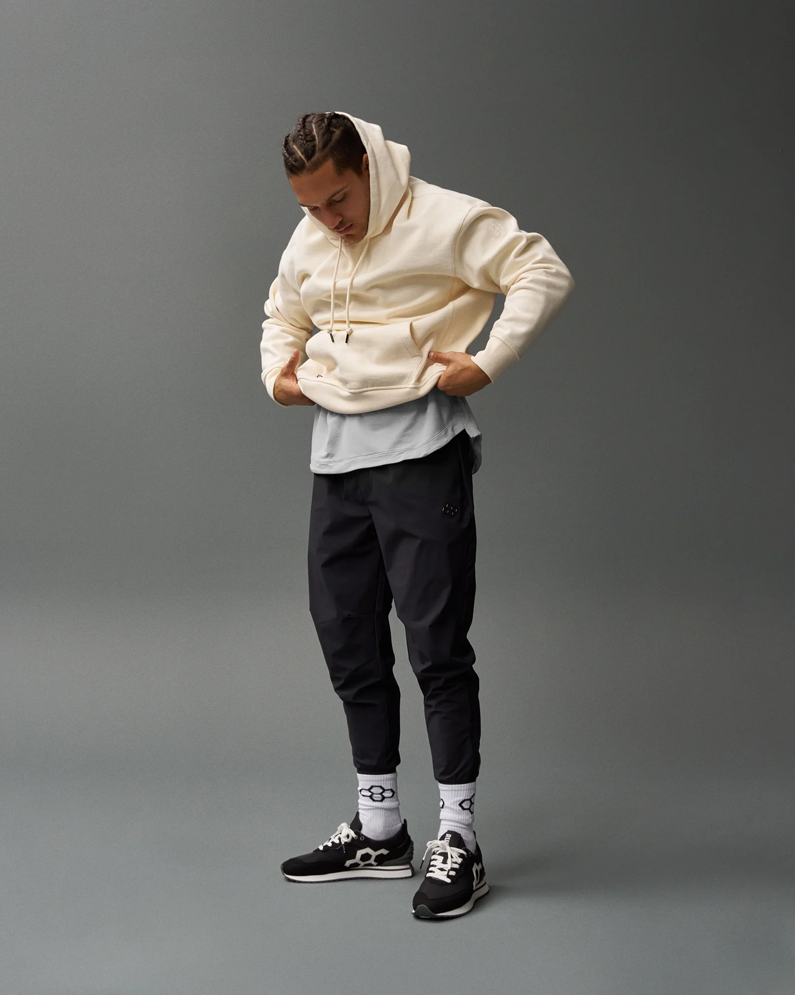 RUDIS Titan Heavyweight Fleece Hoodie - Cream - Image 2