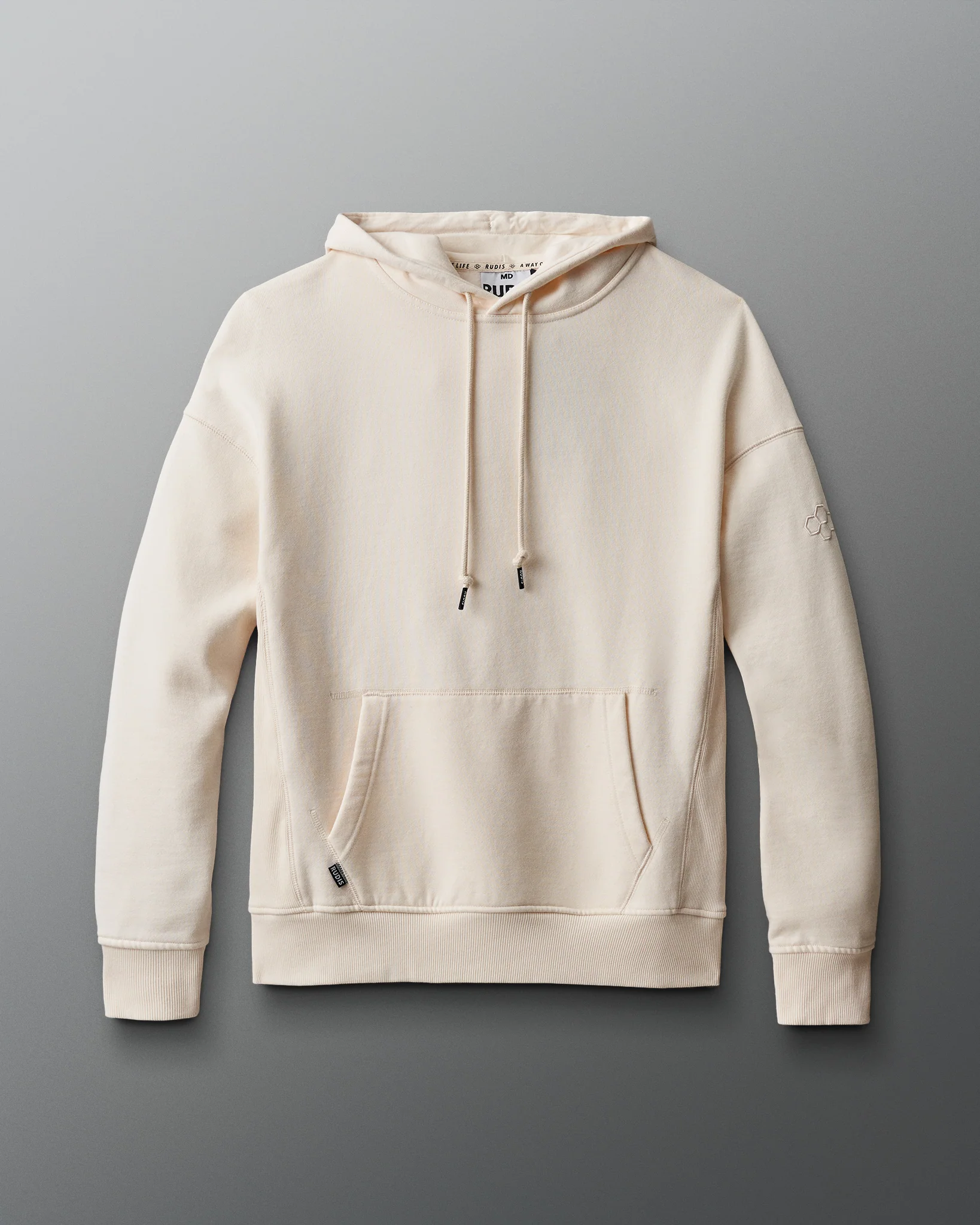RUDIS Titan Heavyweight Fleece Hoodie - Cream - Image 5