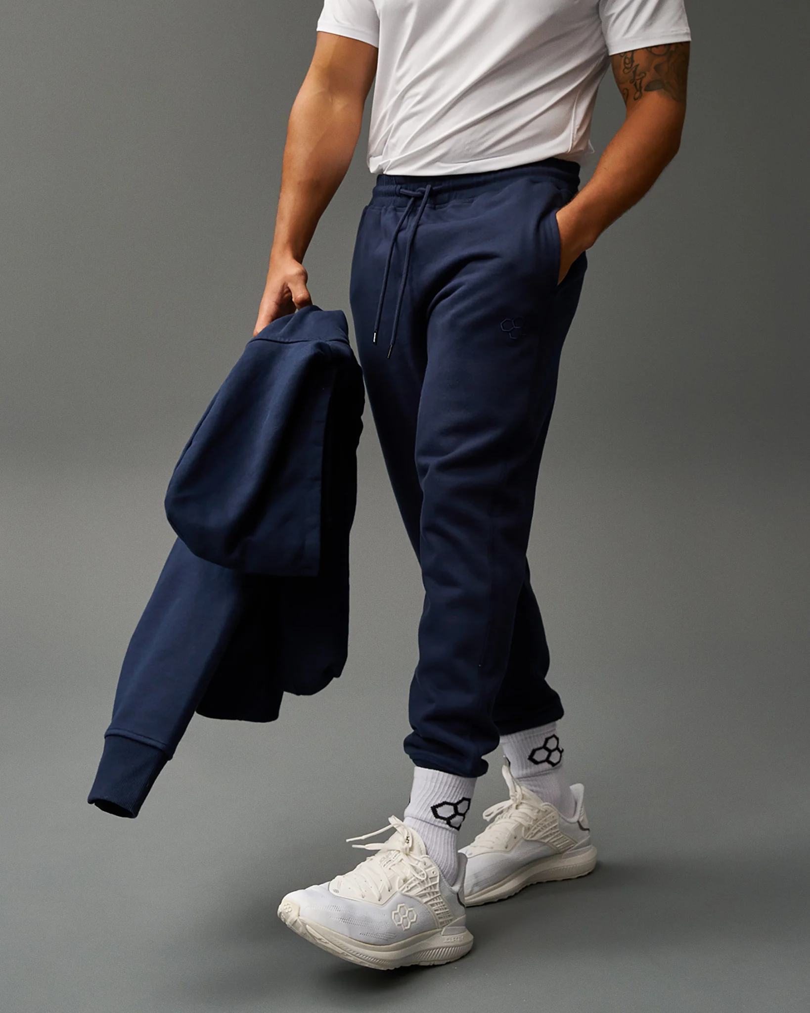 RUDIS Titan Heavyweight Fleece Jogger - Navy