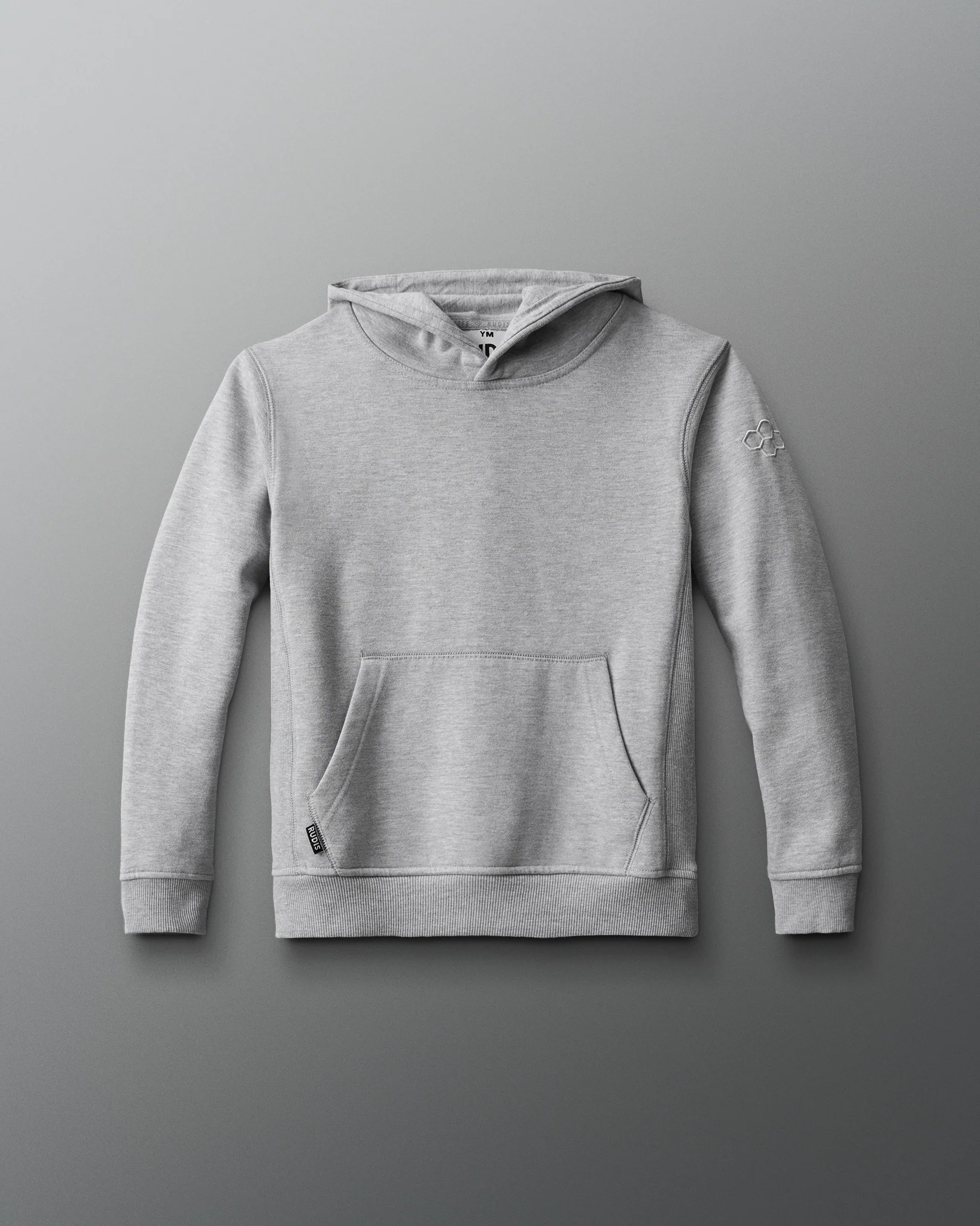 RUDIS Titan Heavyweight Fleece Youth Hoodie - Heather Grey