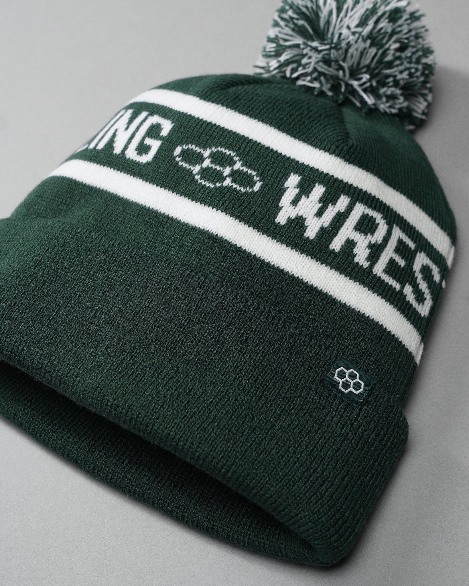 RUDIS Two Tone Pom Beanie - Green/White - Image 2