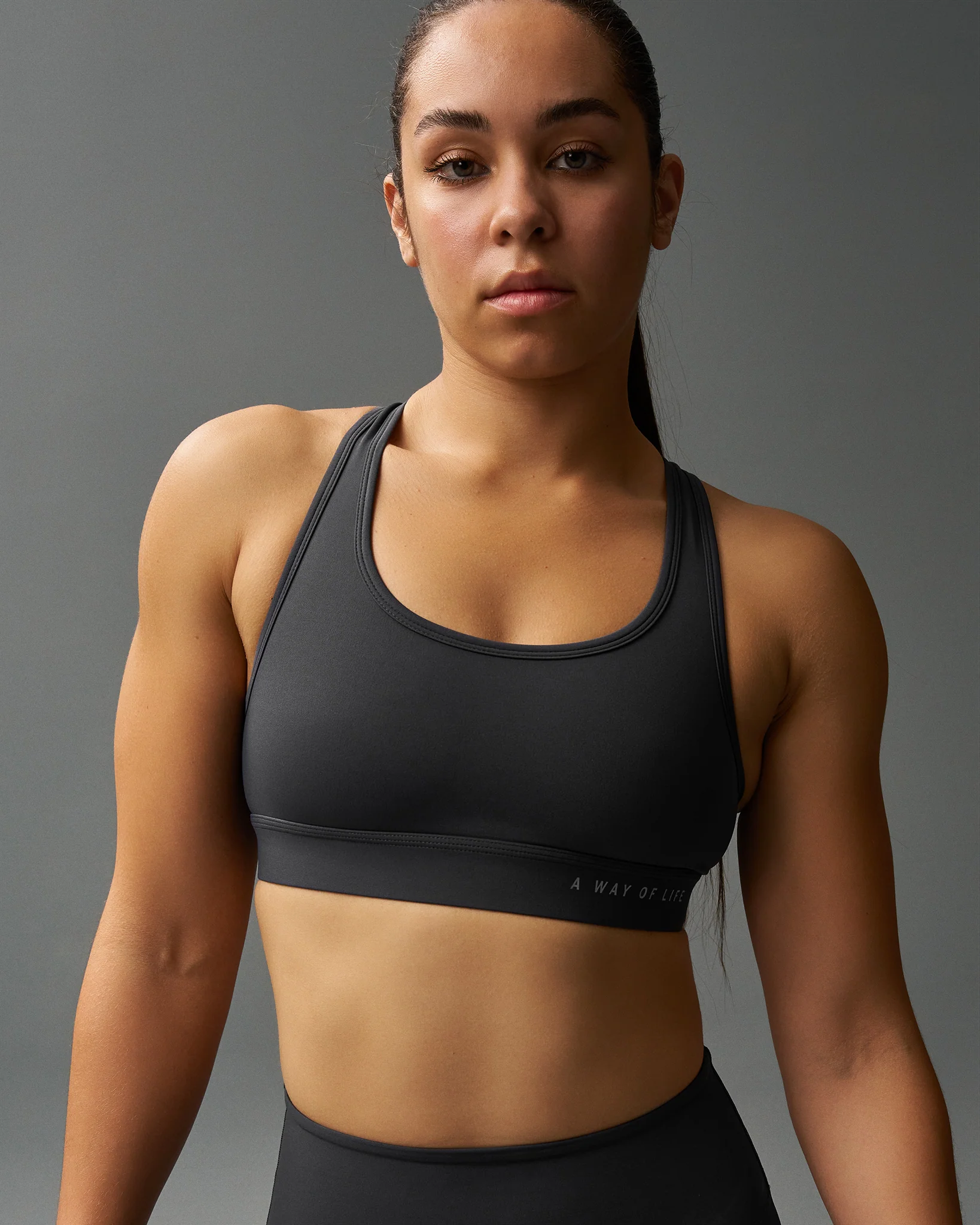 RUDIS Essential Sports Bra - Charcoal