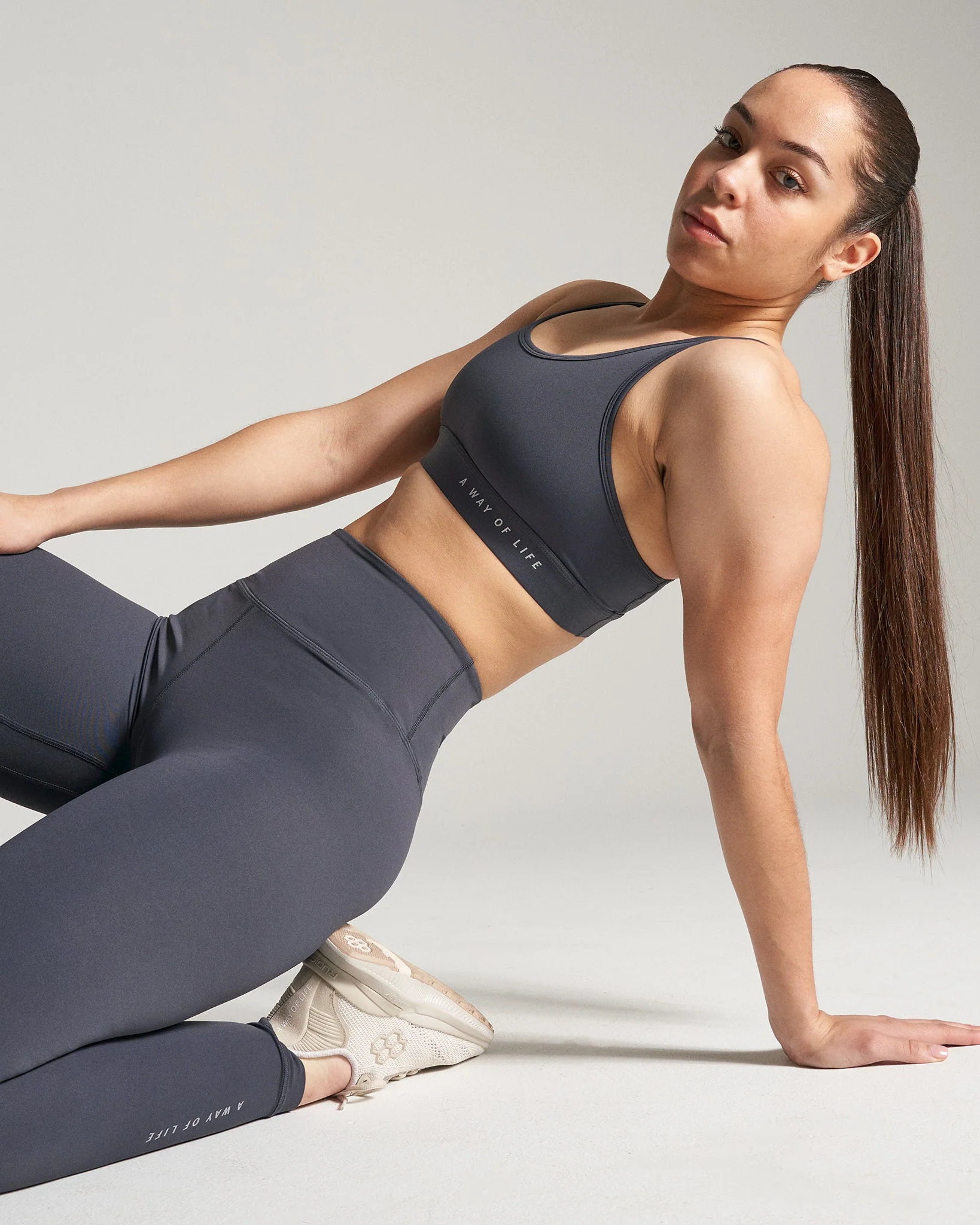 RUDIS Women's Sports Bra - Charcoal - Image 3