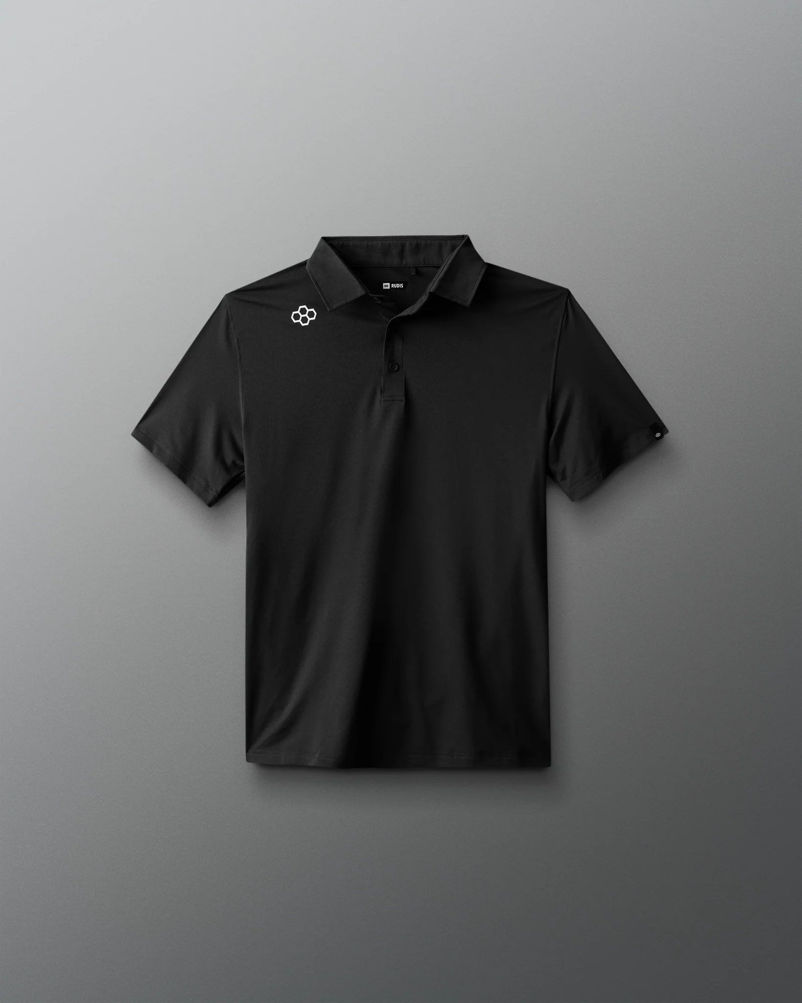 RUDIS Youth Classic Performance Hex Polo - Black
