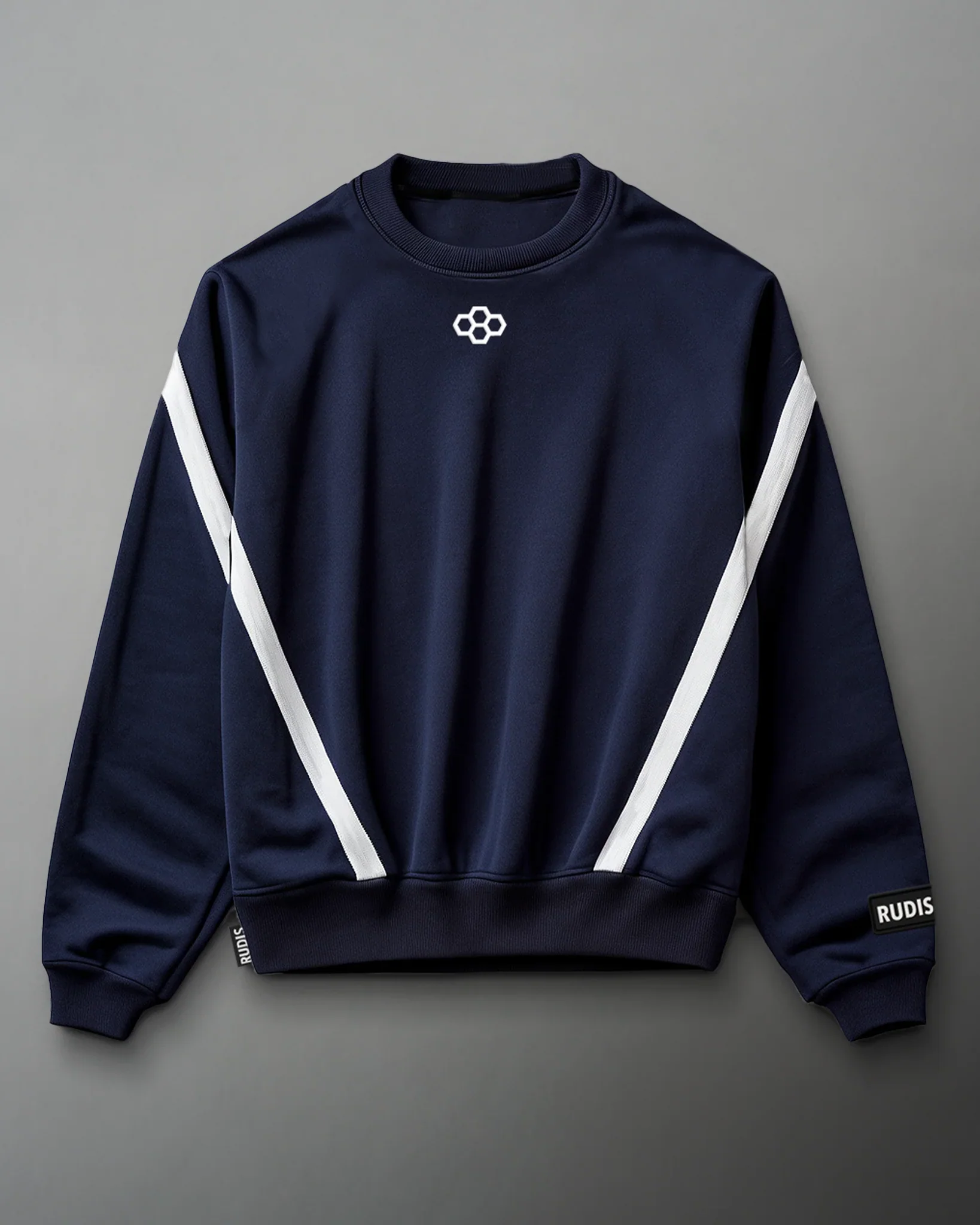 RUDIS Youth Colorblock Crewneck - Navy