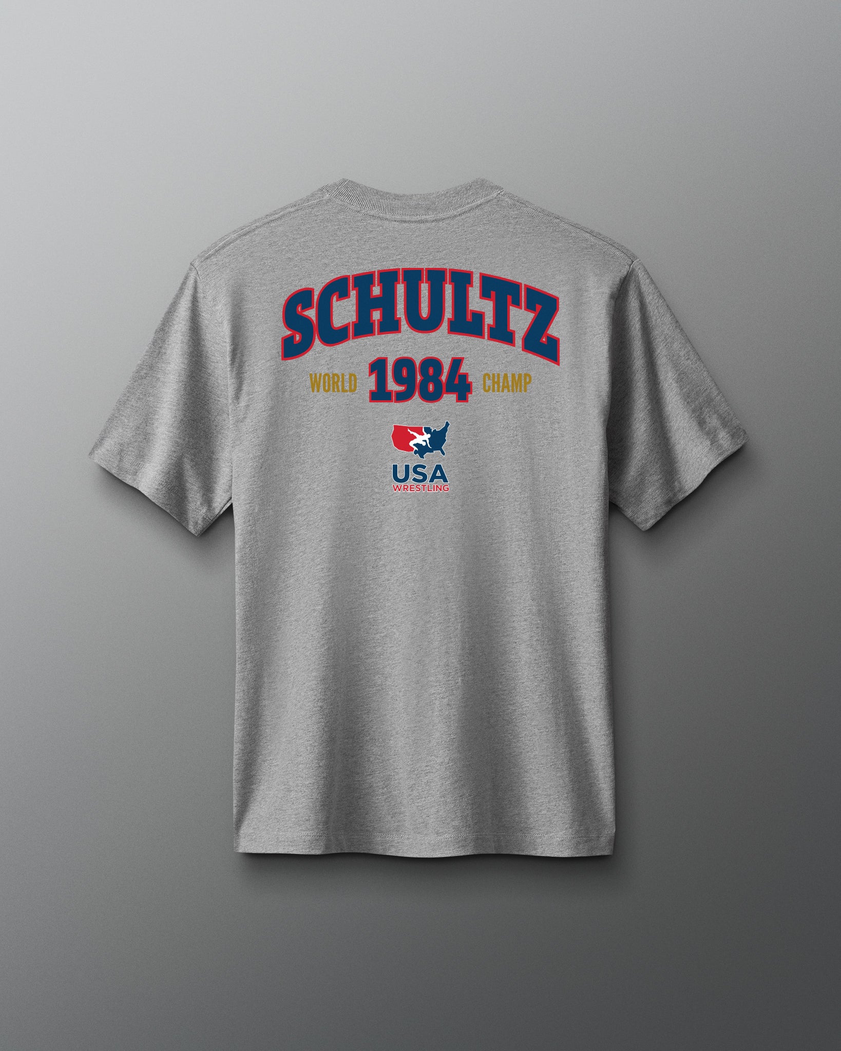 Schultz USA Wrestling World Champ Heavyweight T-Shirt - Image 2