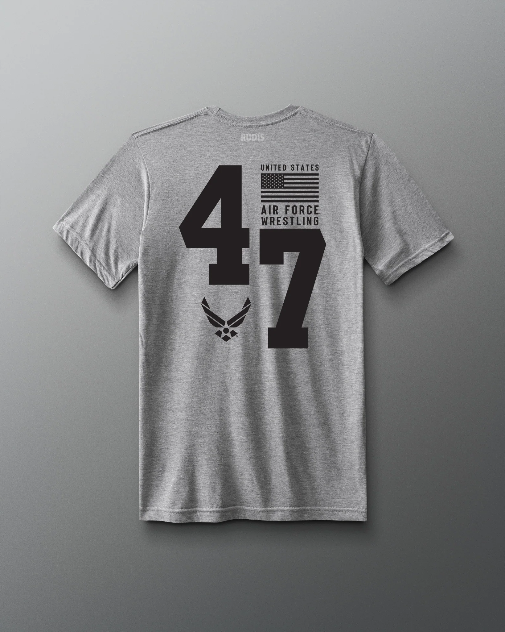 US Air Force Arched Flag 47 T-Shirt - Image 2