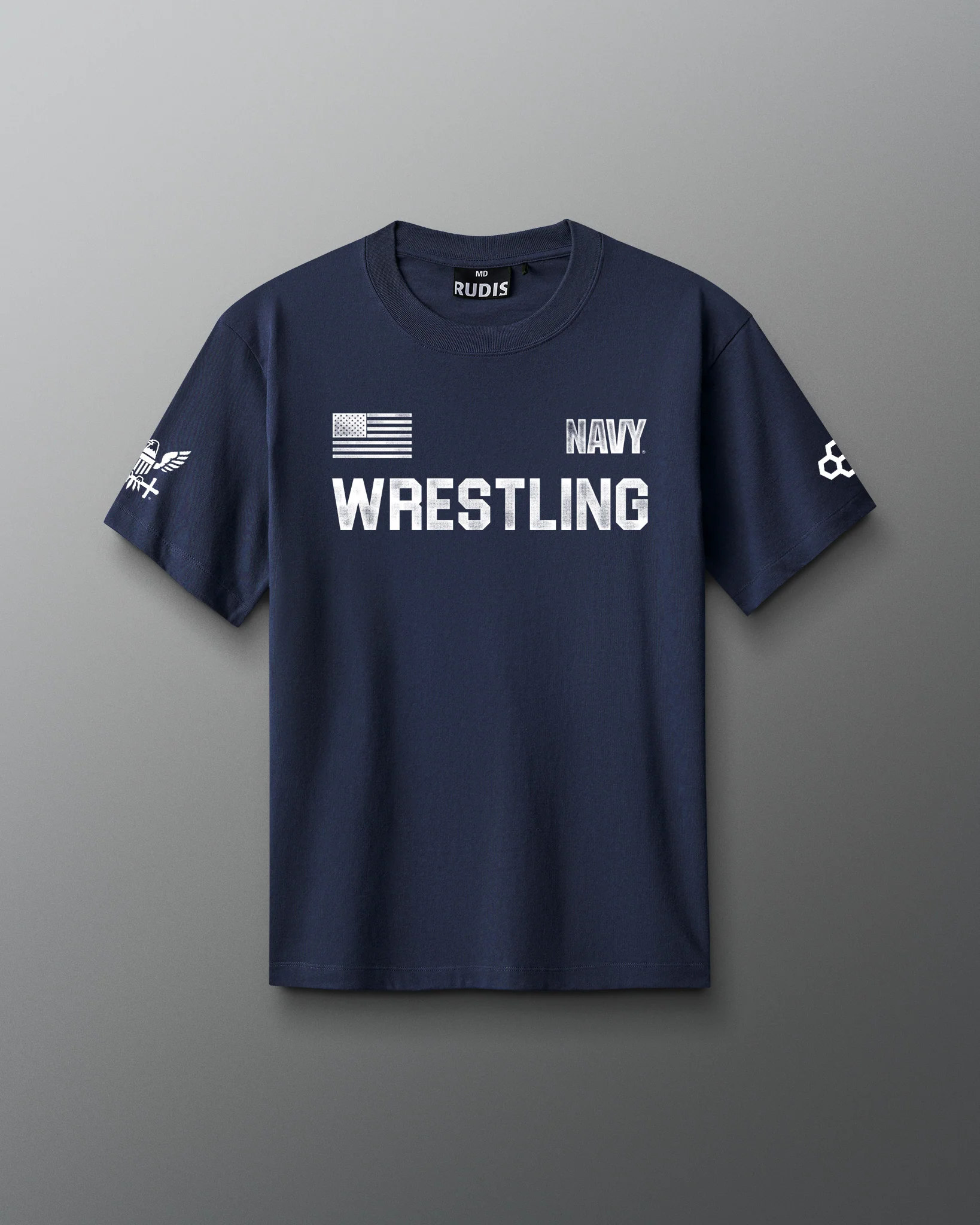 U.S. Navy Skull Heavyweight T-Shirt - Image 2