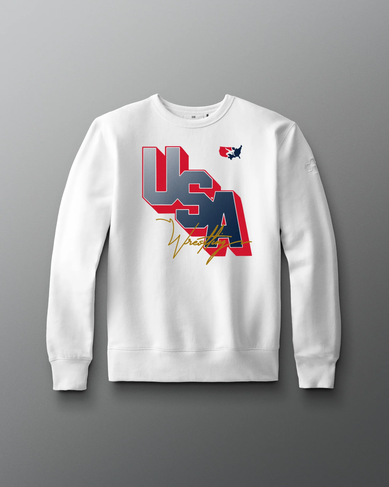 USA Wrestling Block Comfort Fleece Crewneck - Image 5