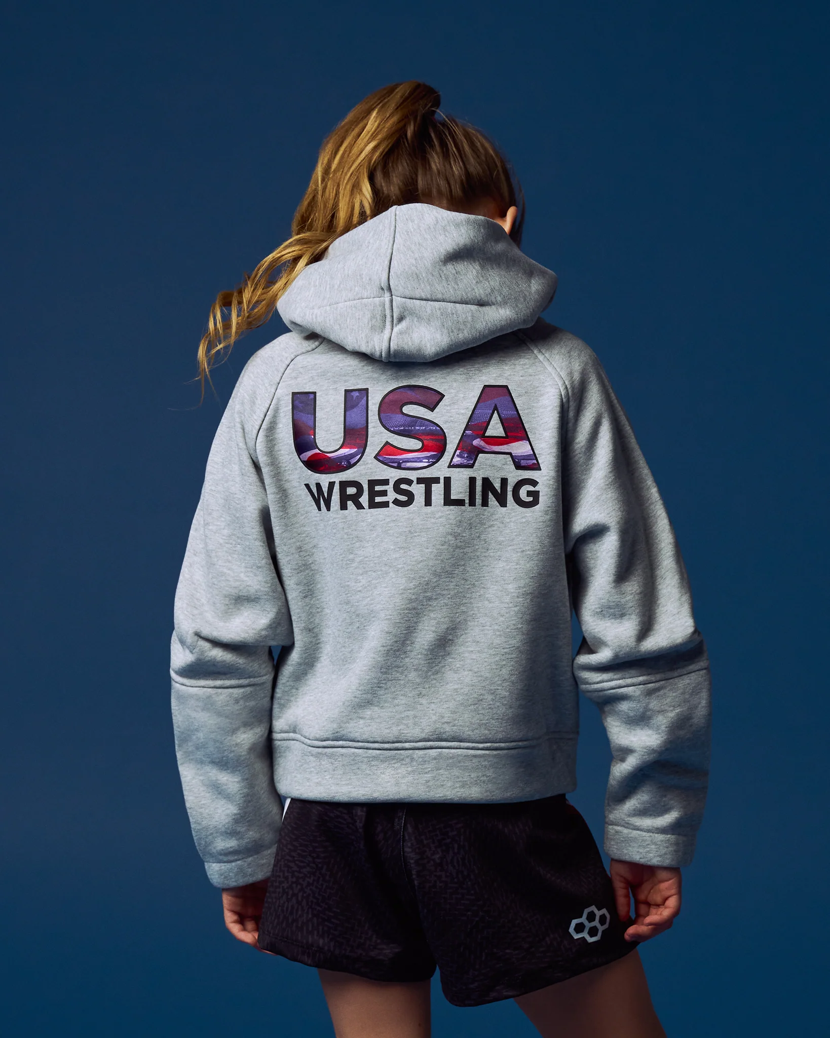 USA Wrestling Boxy Tech Fleece Girl's Hoodie