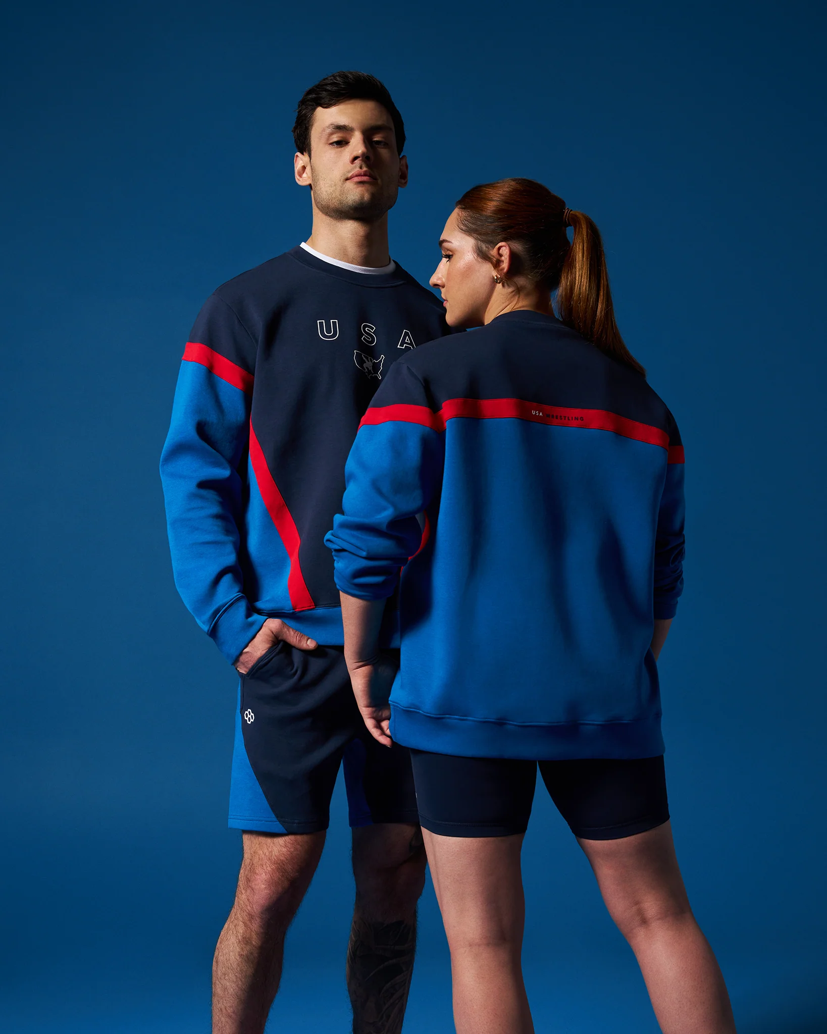 USA Wrestling Colorblock Crewneck - Image 8