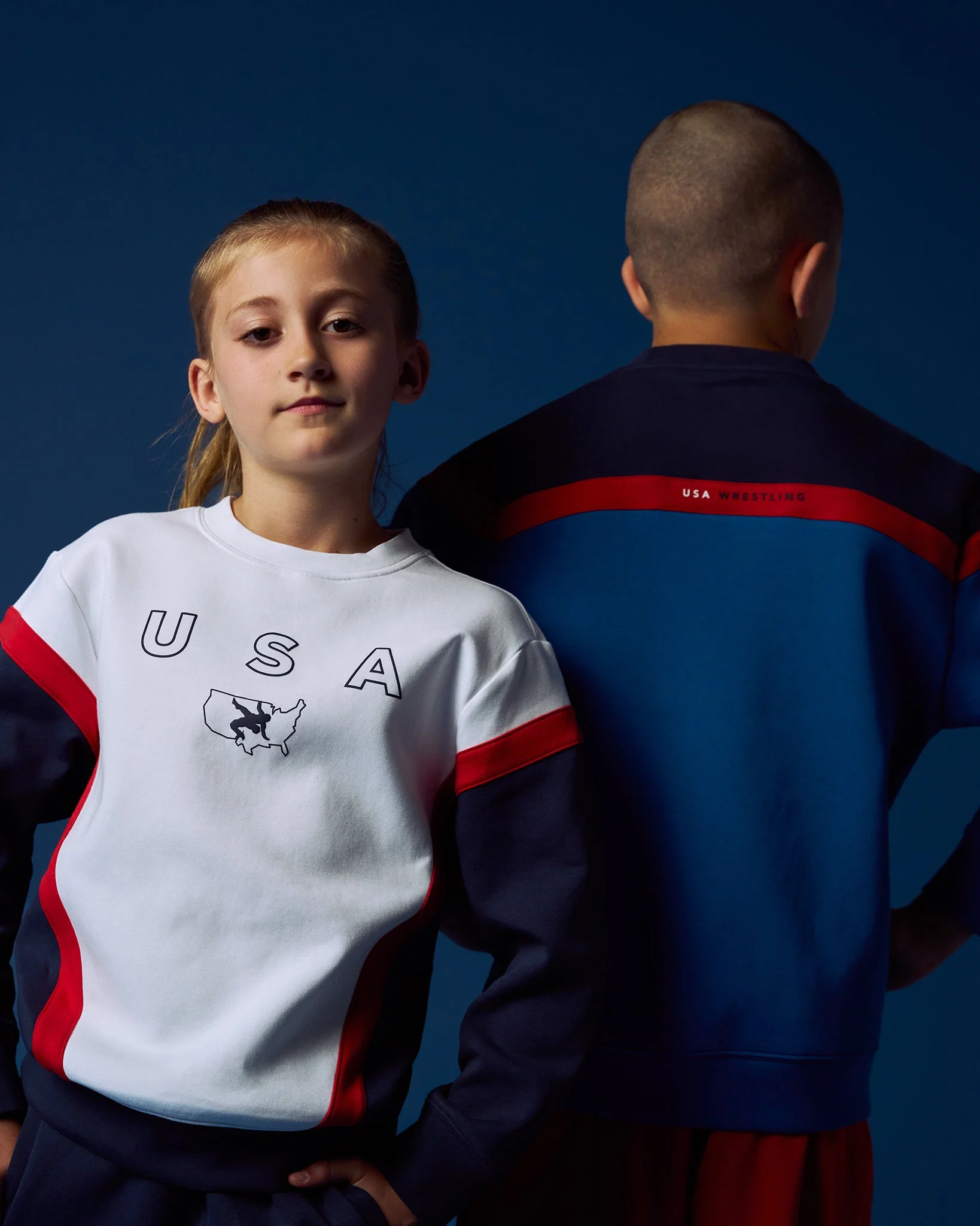 USA Wrestling Youth Colorblock Crewneck - Image 4