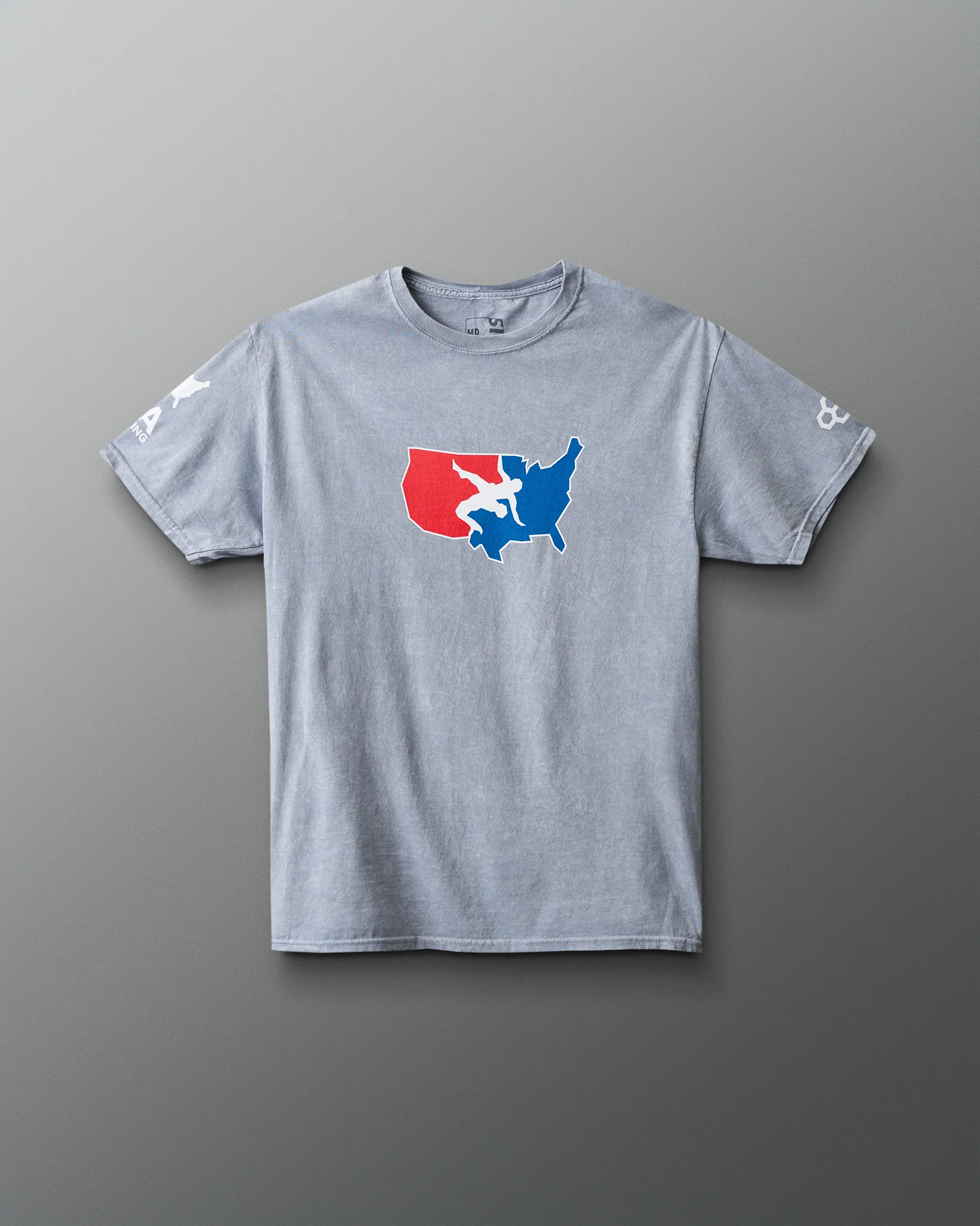 USA Wrestling Logo Acid Wash Heavyweight T-Shirt - Image 5