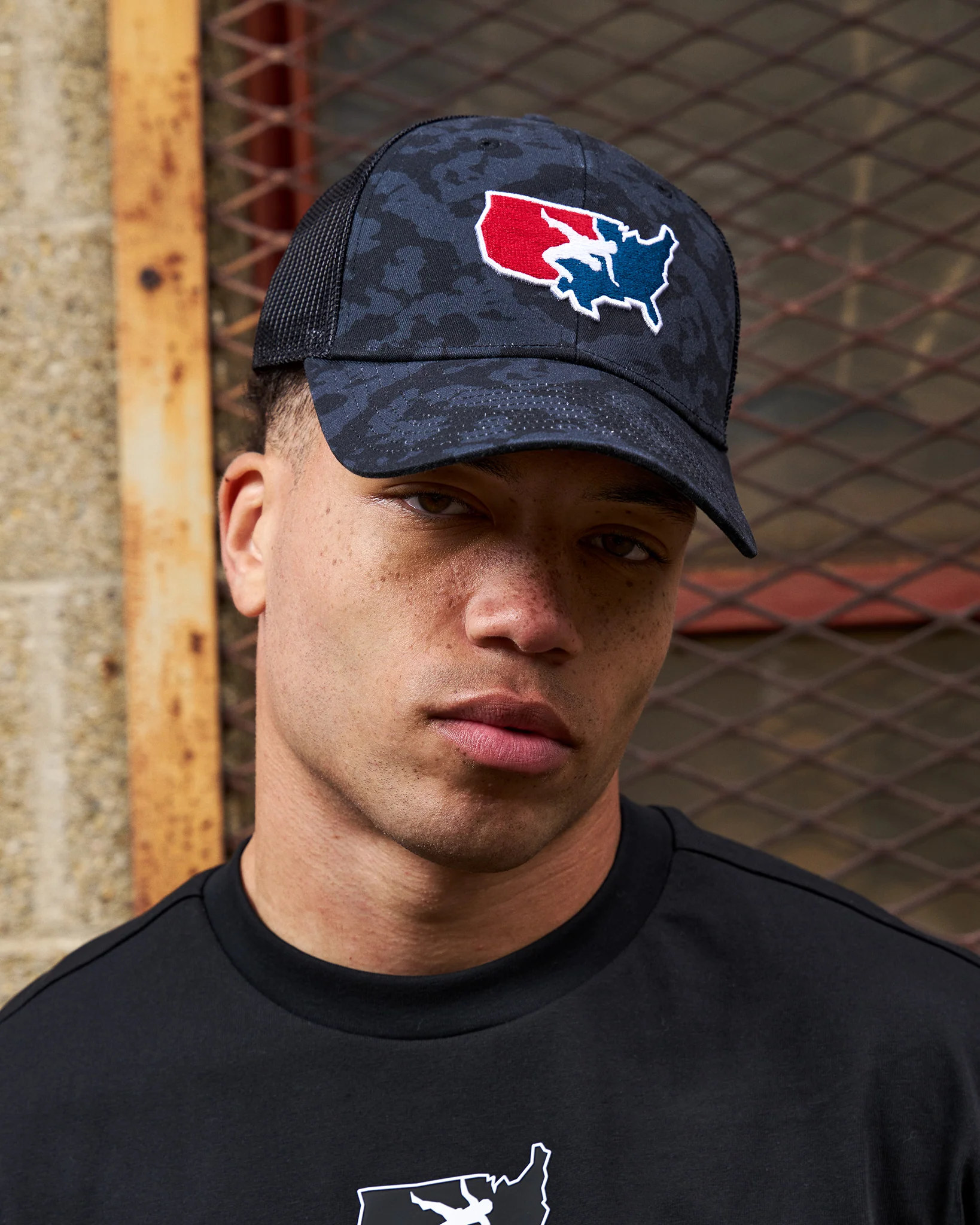 USA Wrestling Logo Bridge Trucker Hat - Image 4