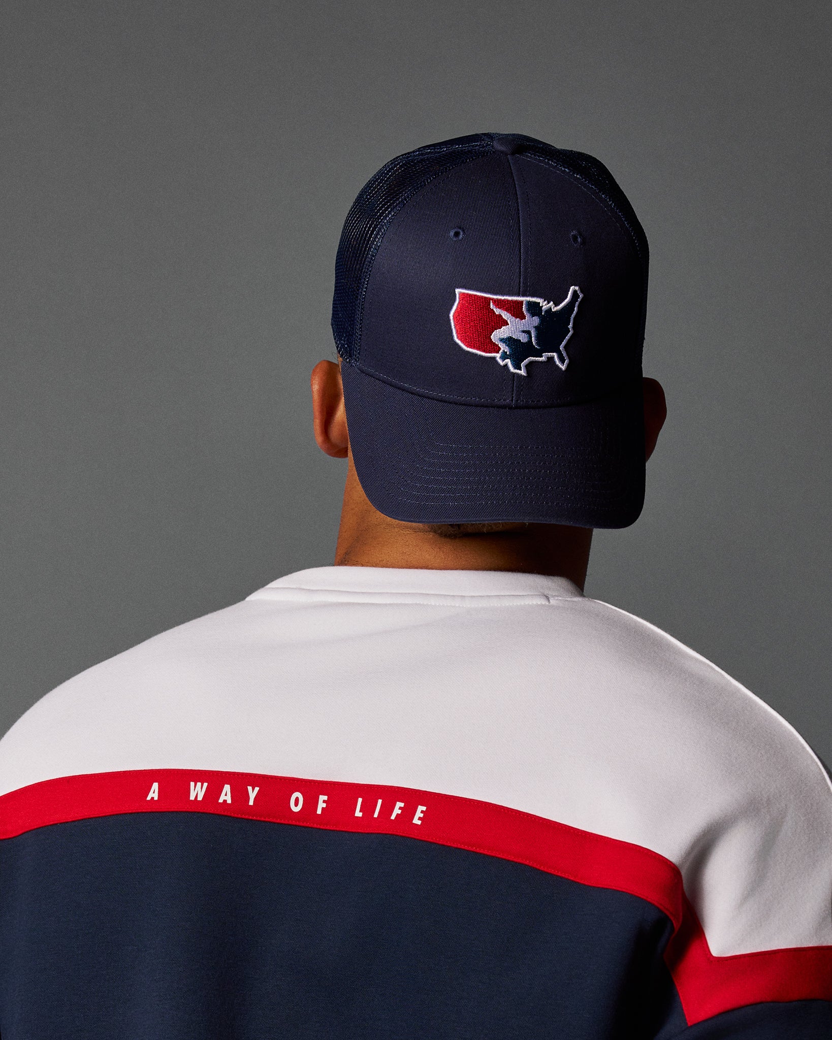 USA Wrestling Logo Bridge Trucker Hat - Image 9