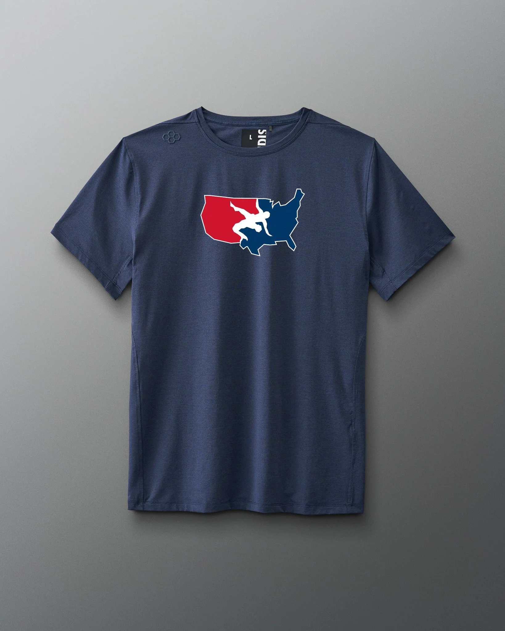 USA Wrestling Logo Performance Heather T-Shirt - Image 3