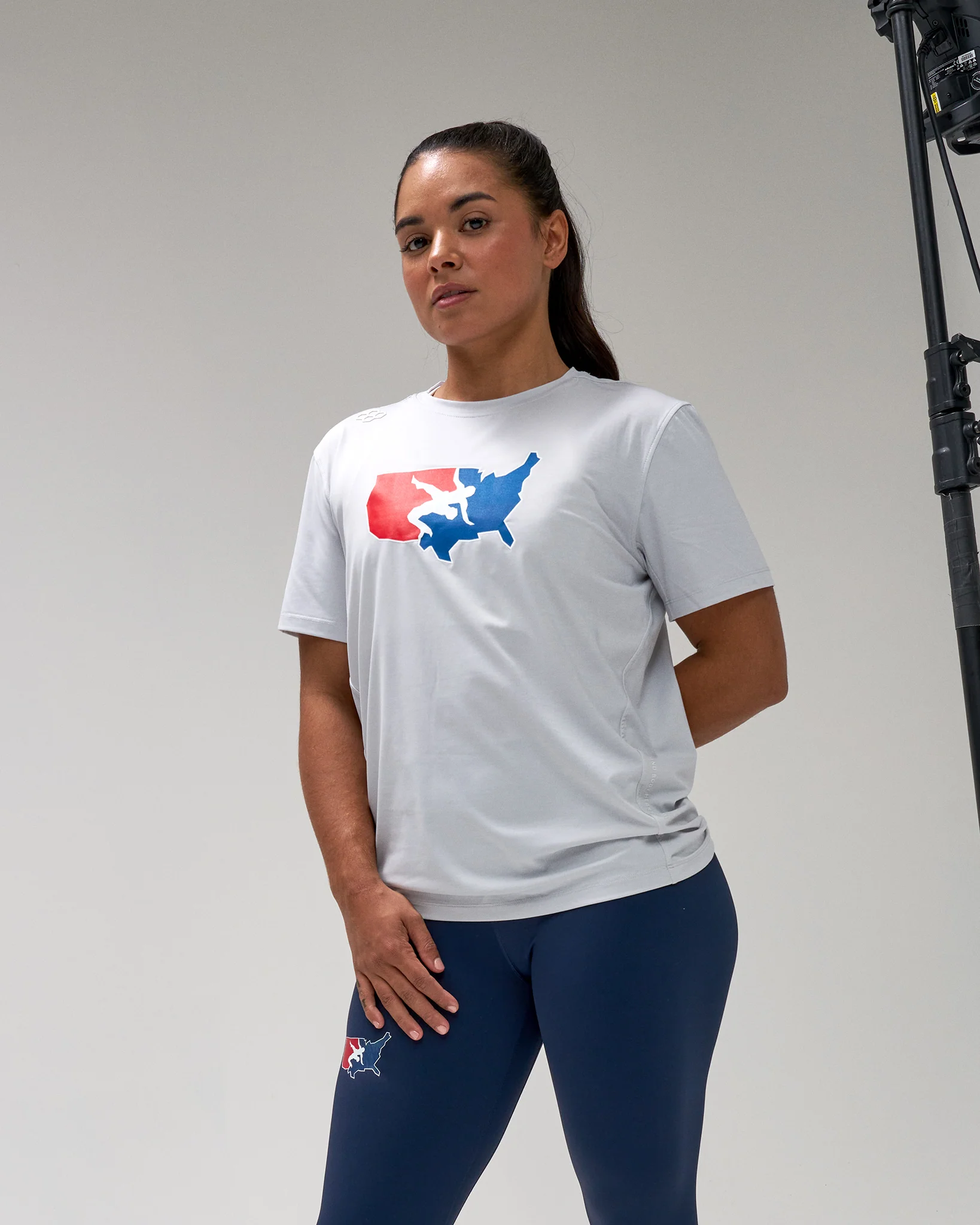 USA Wrestling Logo Performance Heather T-Shirt - Image 4