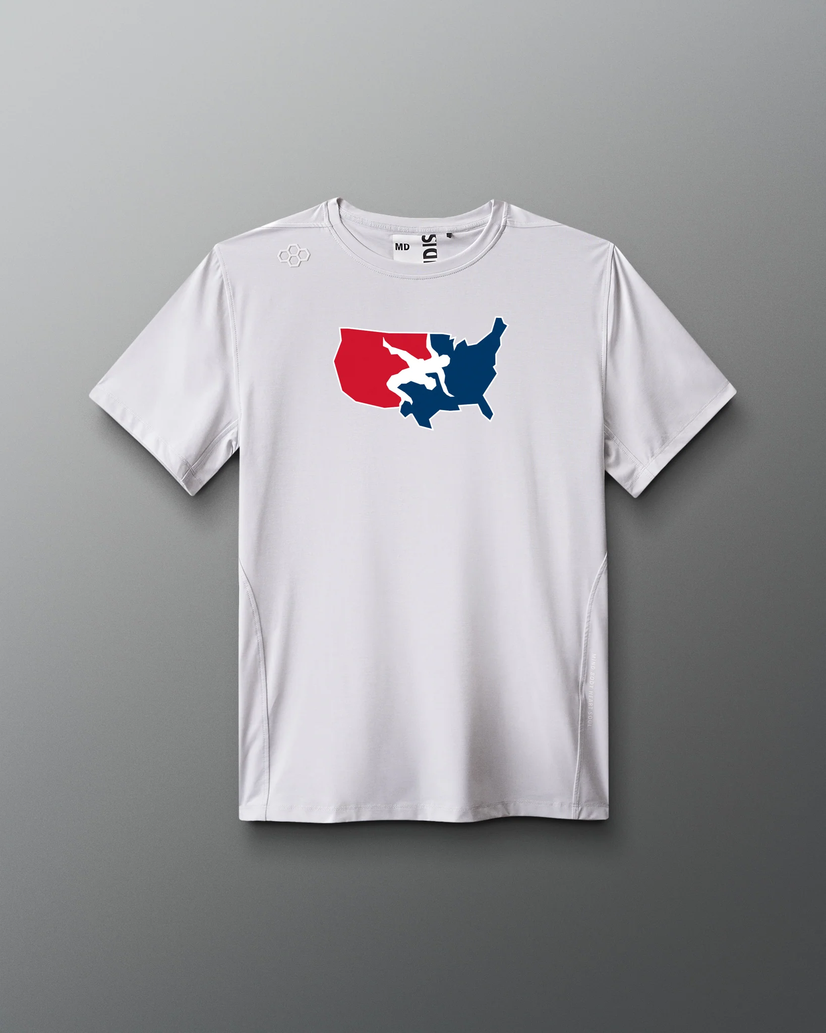 USA Wrestling Logo Performance Heather T-Shirt - Image 5