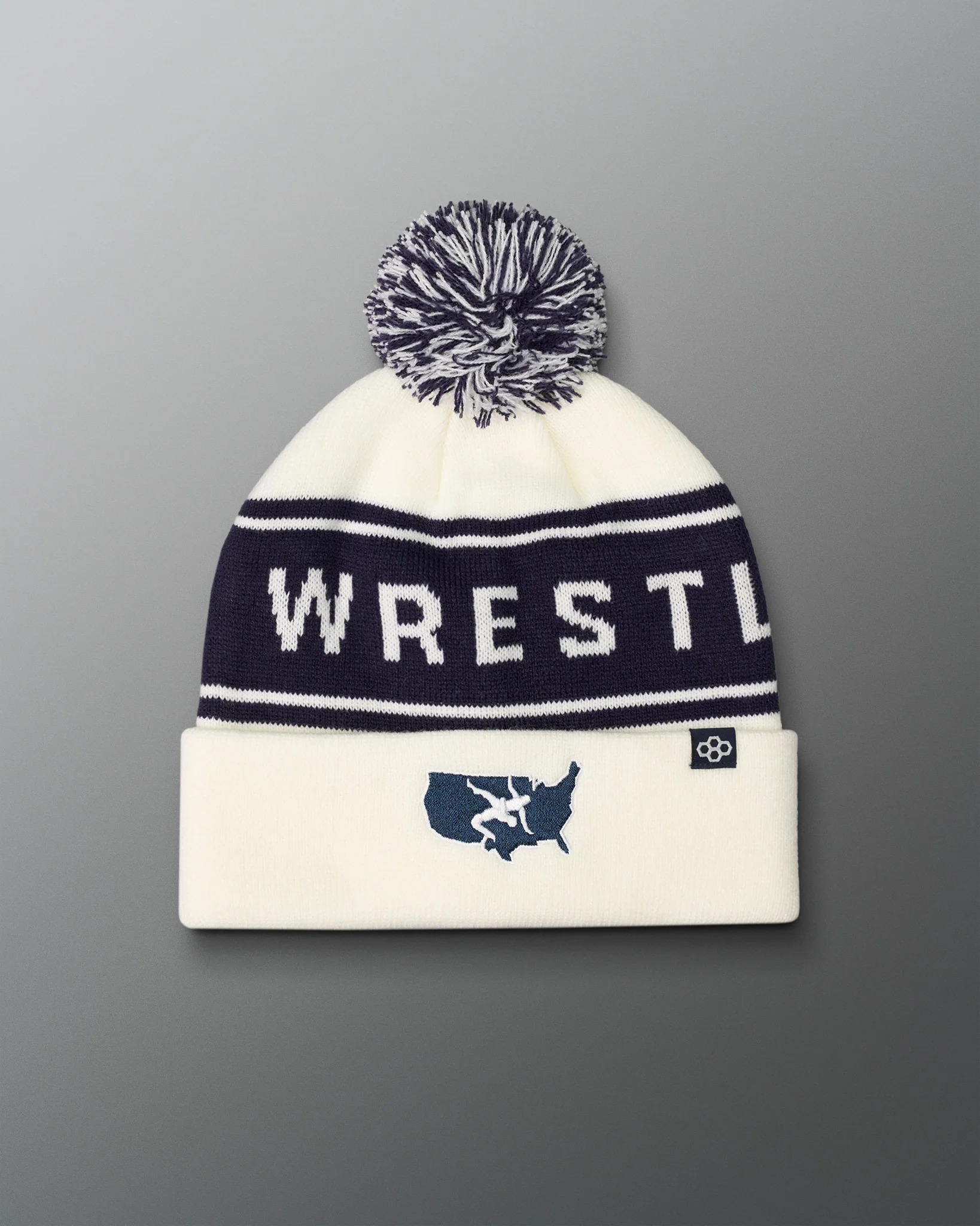 USA Wrestling Logo Pom Beanie - Image 4