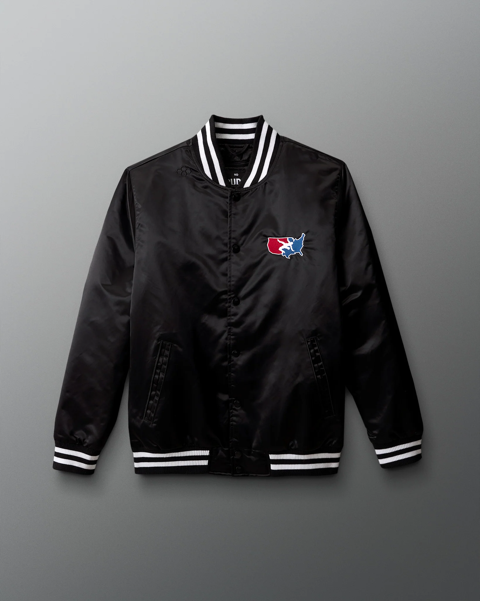 USA Wrestling Logo Satin Jacket - Image 5