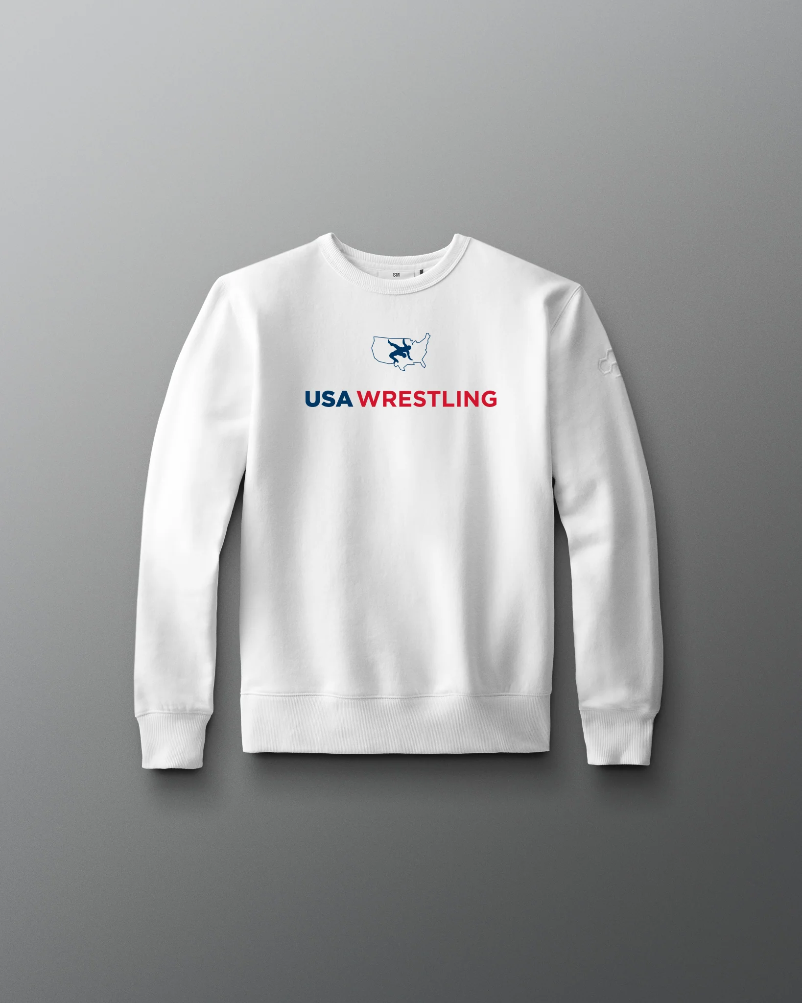 USA Wrestling Logo Youth Comfort Fleece Crewneck - Image 2