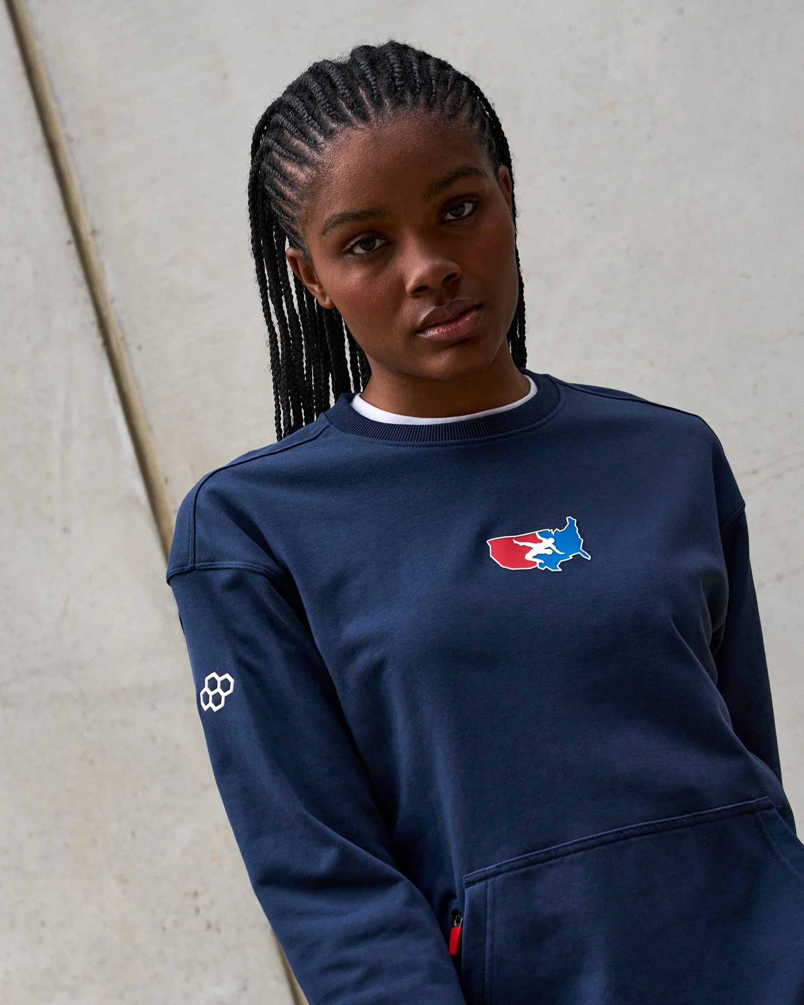 USA Wrestling Luxe Terry Crewneck - Image 3