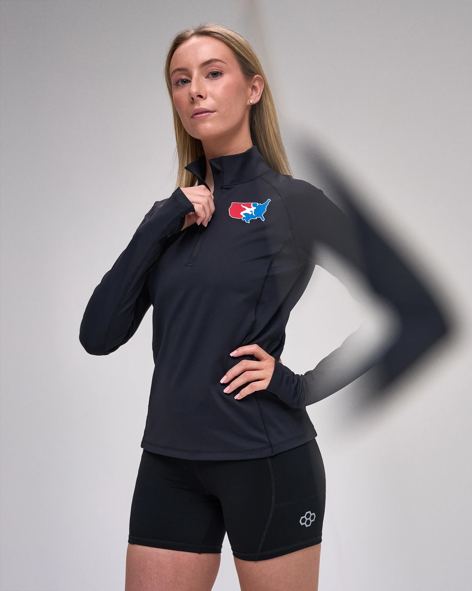 USA Wrestling Map Logo Women's Victory 1/4 Zip