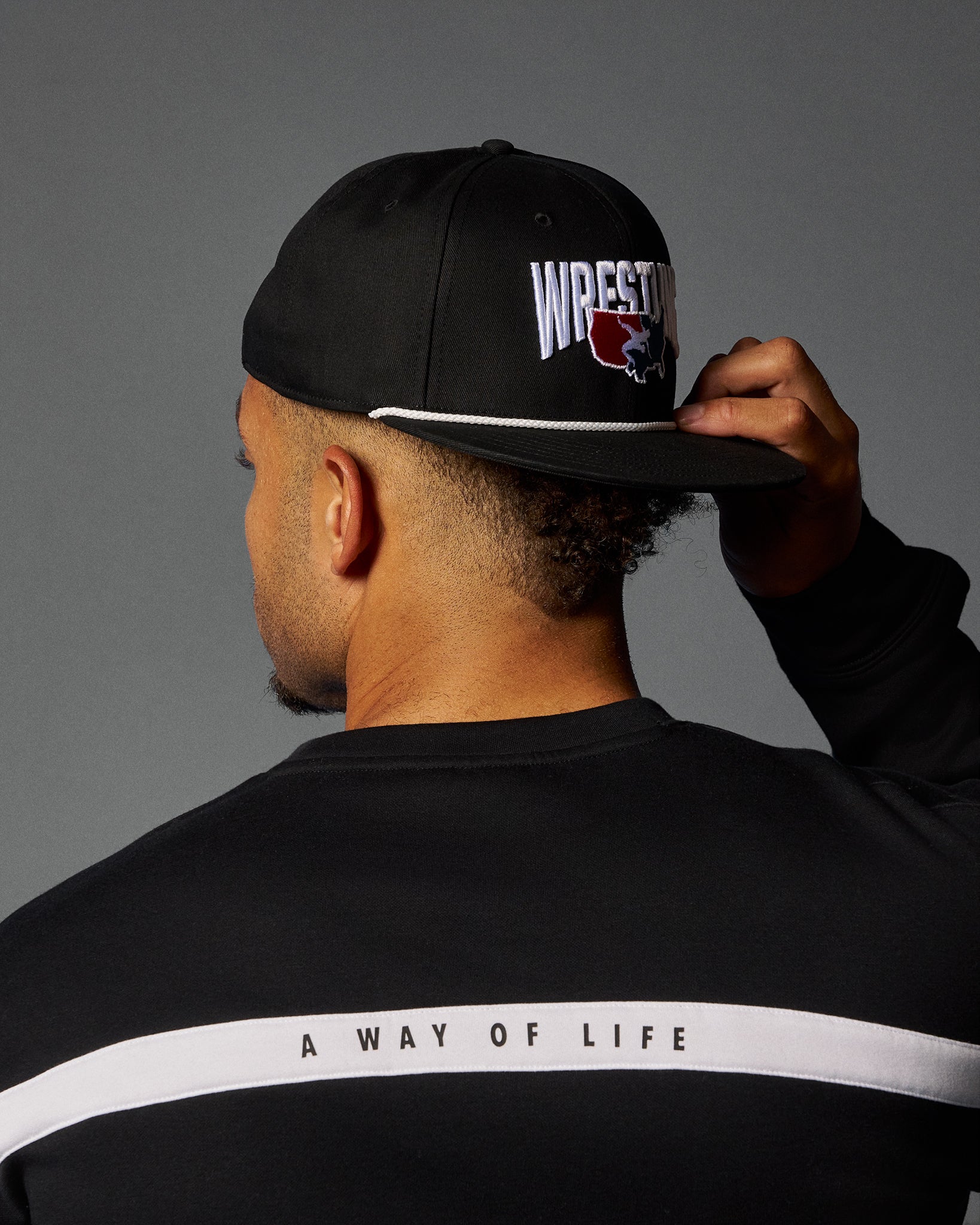 USA Wrestling Map Nelson Snapback Hat - Image 2