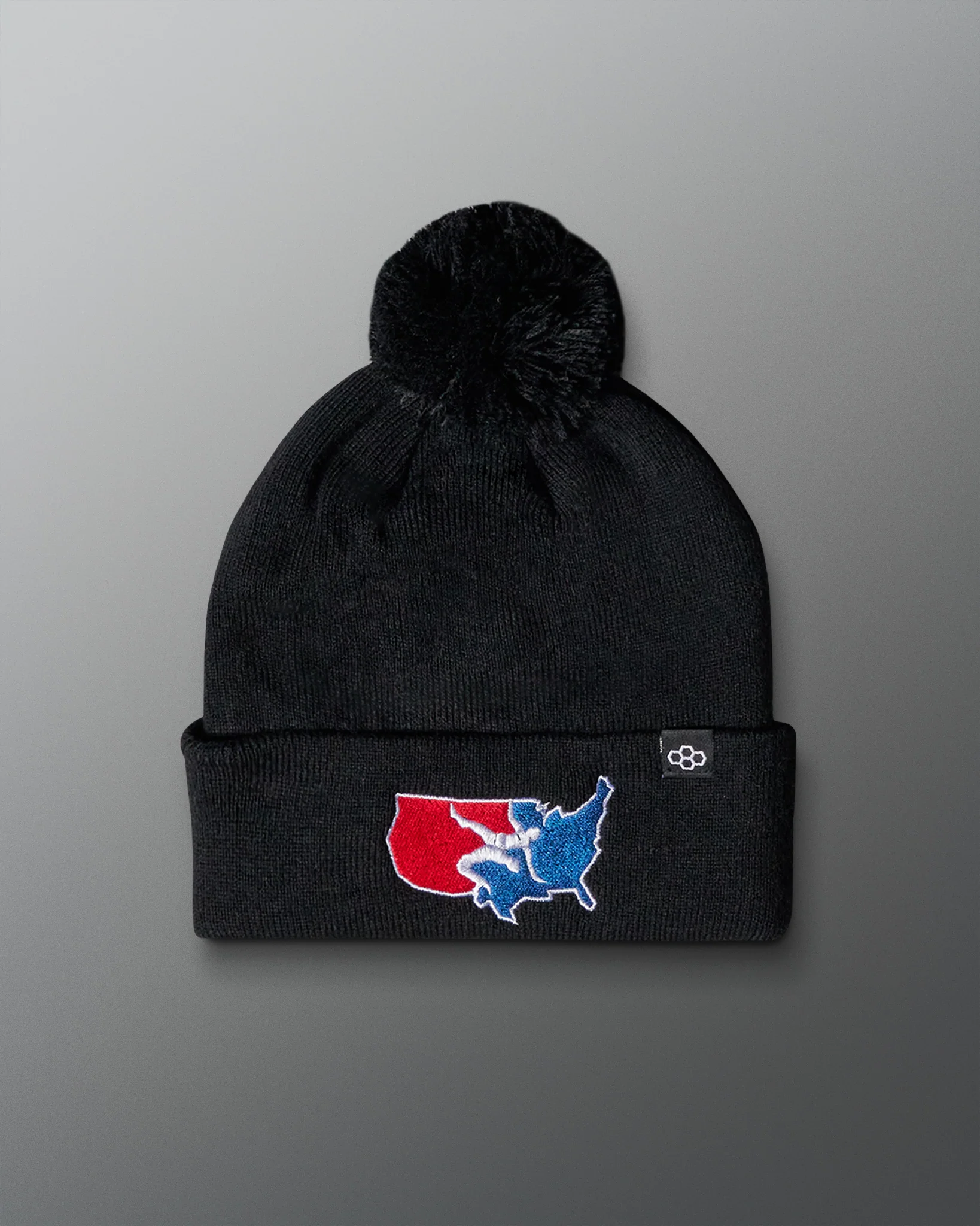 USA Wrestling Pom Fold Over Beanie - Image 2