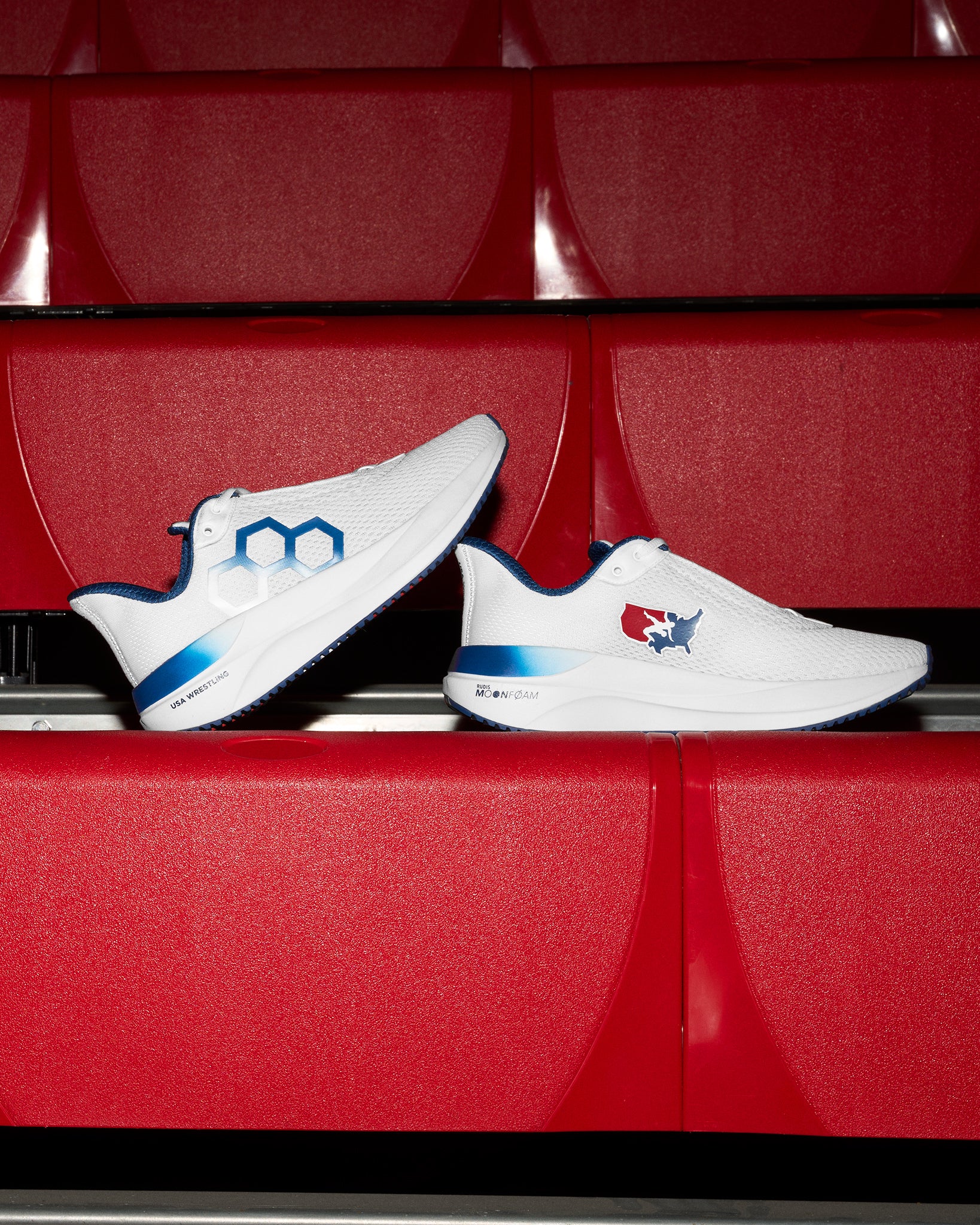 USA Wrestling Quest Adult Lifestyle Runner - USA White - Image 2