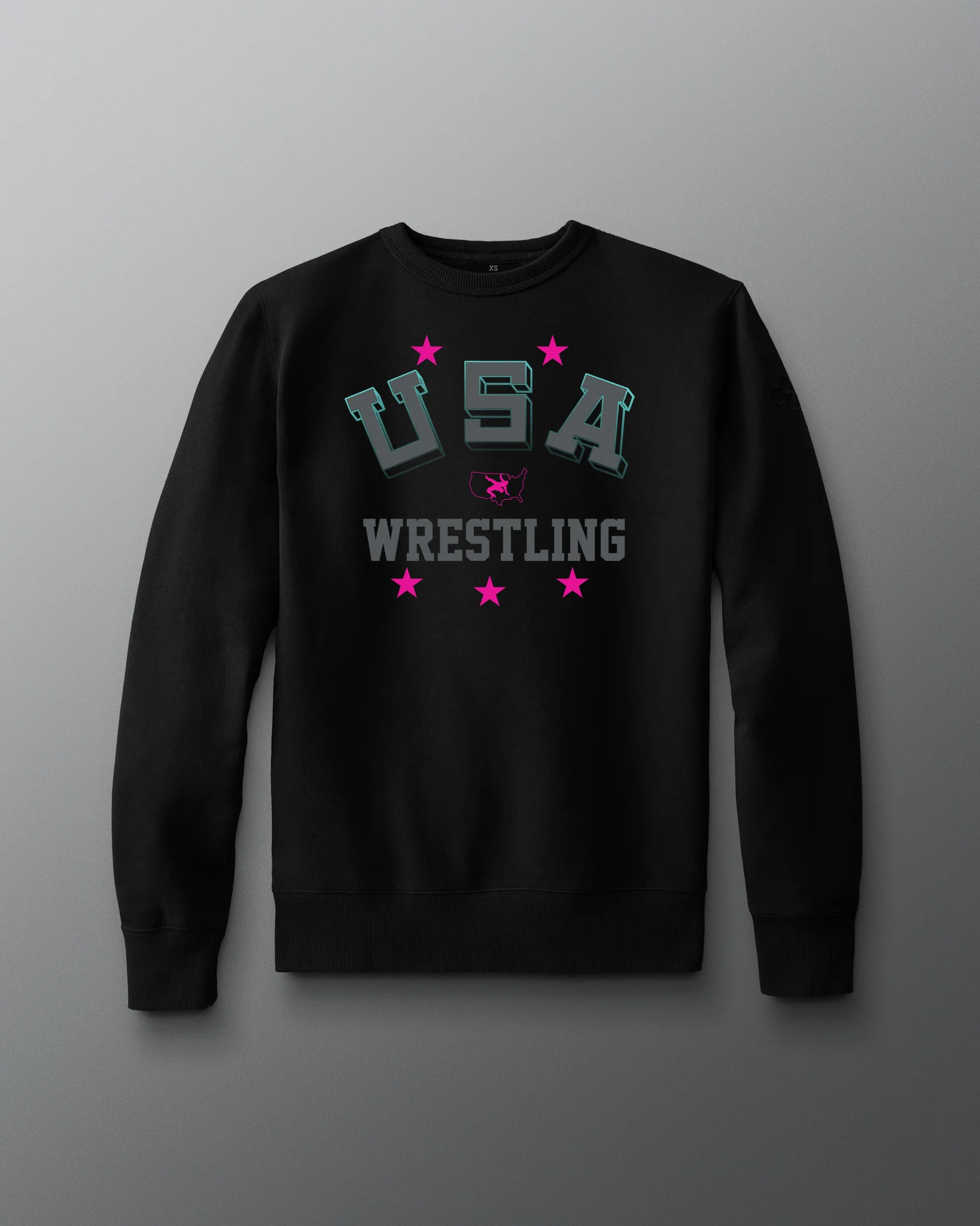 USA Wrestling Retro Comfort Fleece Crewneck - Image 2