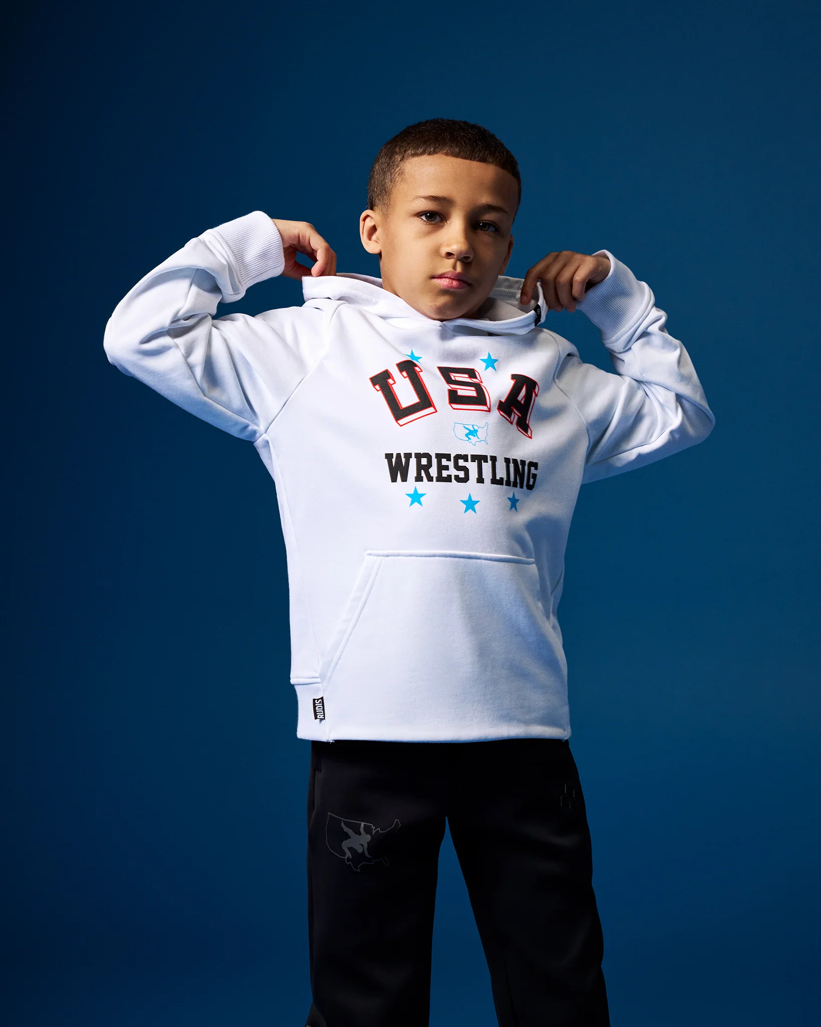 USA Wrestling Retro Youth Elite Terry Hoodie - Image 2