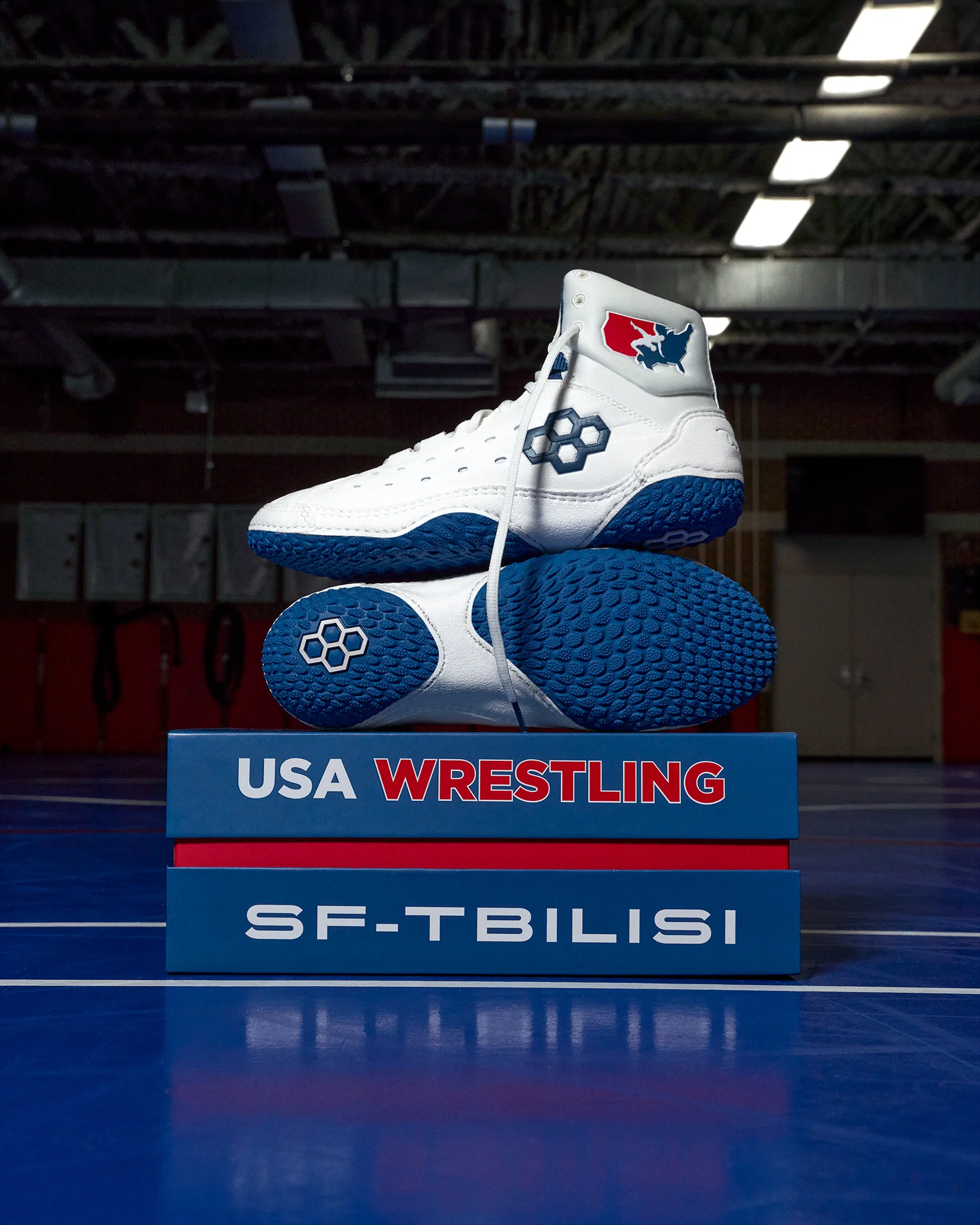 USA Wrestling SF-Tbilisi 2.0 Adult Wrestling Shoes - USA White - Image 3