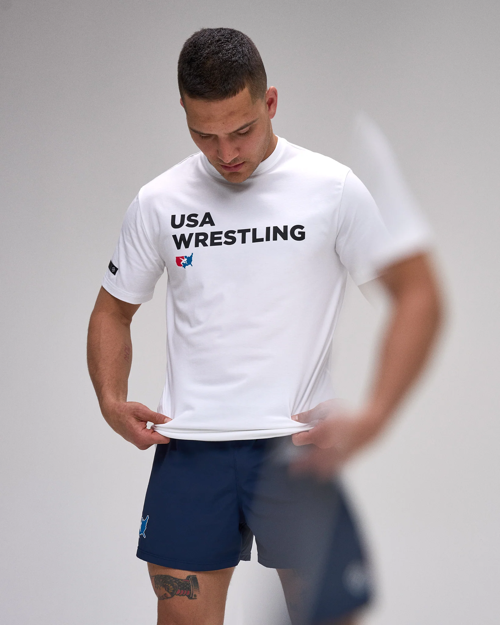 USA Wrestling Stack Hybrid T-Shirt - Image 5