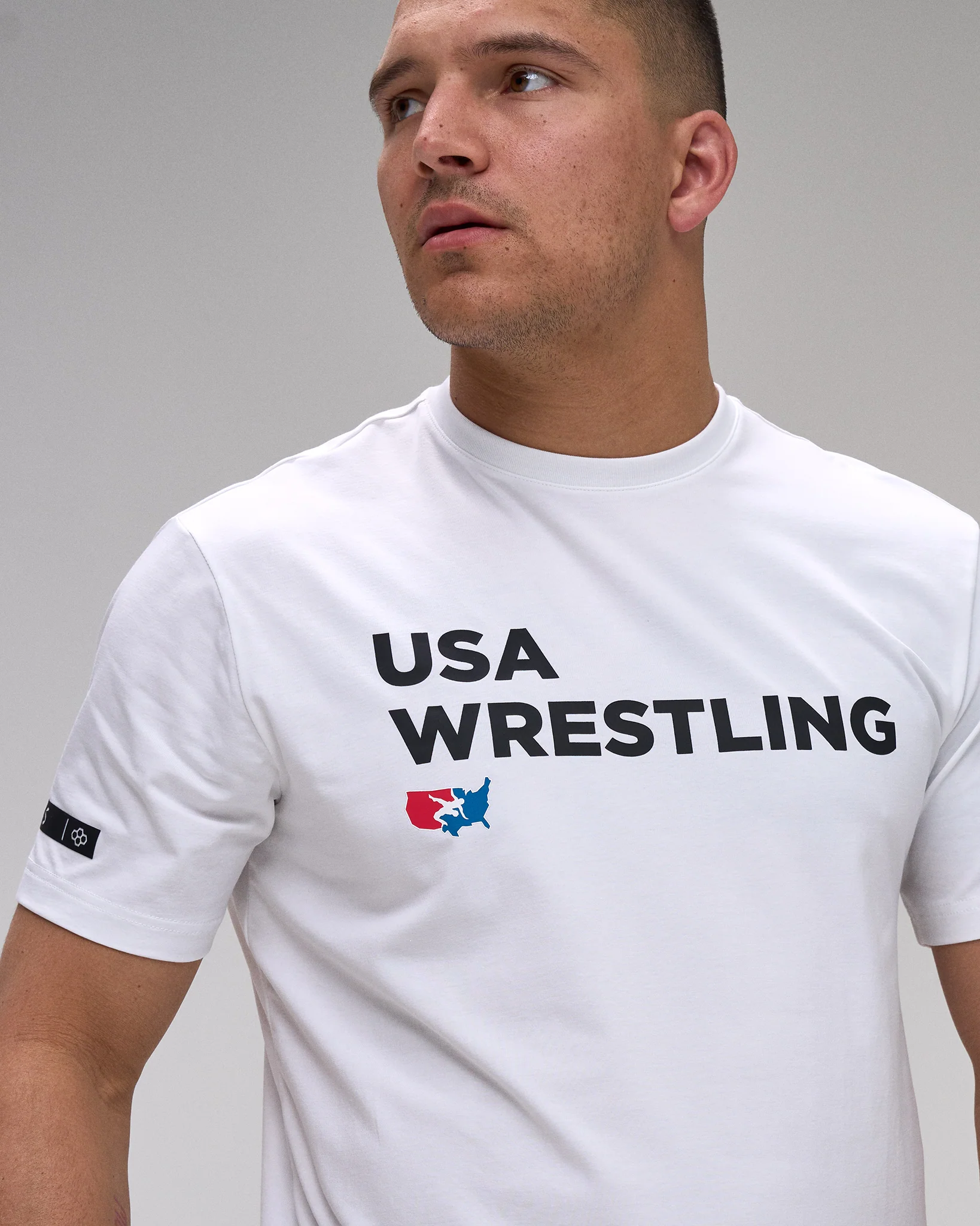 USA Wrestling Stack Hybrid T-Shirt - Image 6