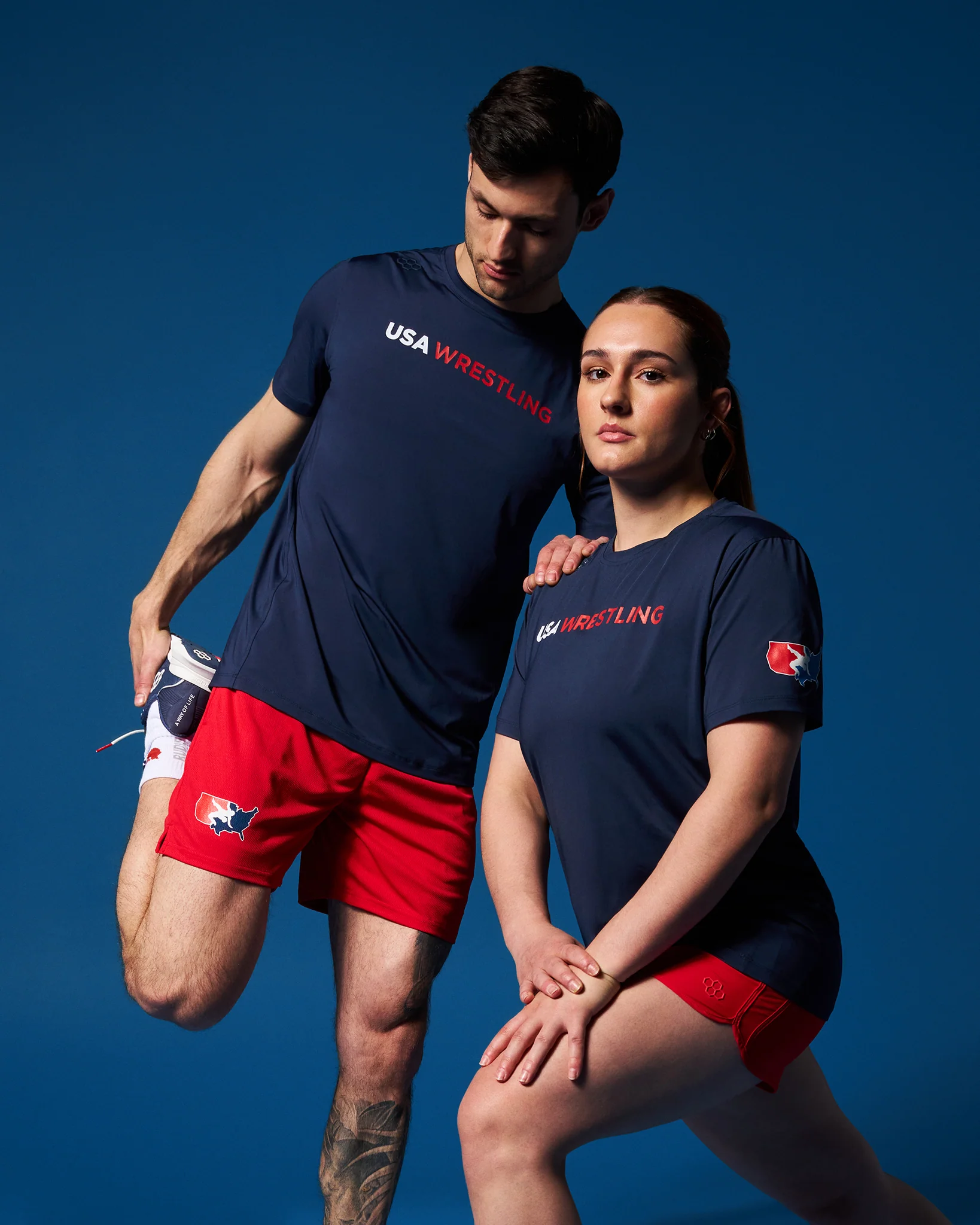 USA Wrestling Wordmark Performance T-Shirt - Image 2