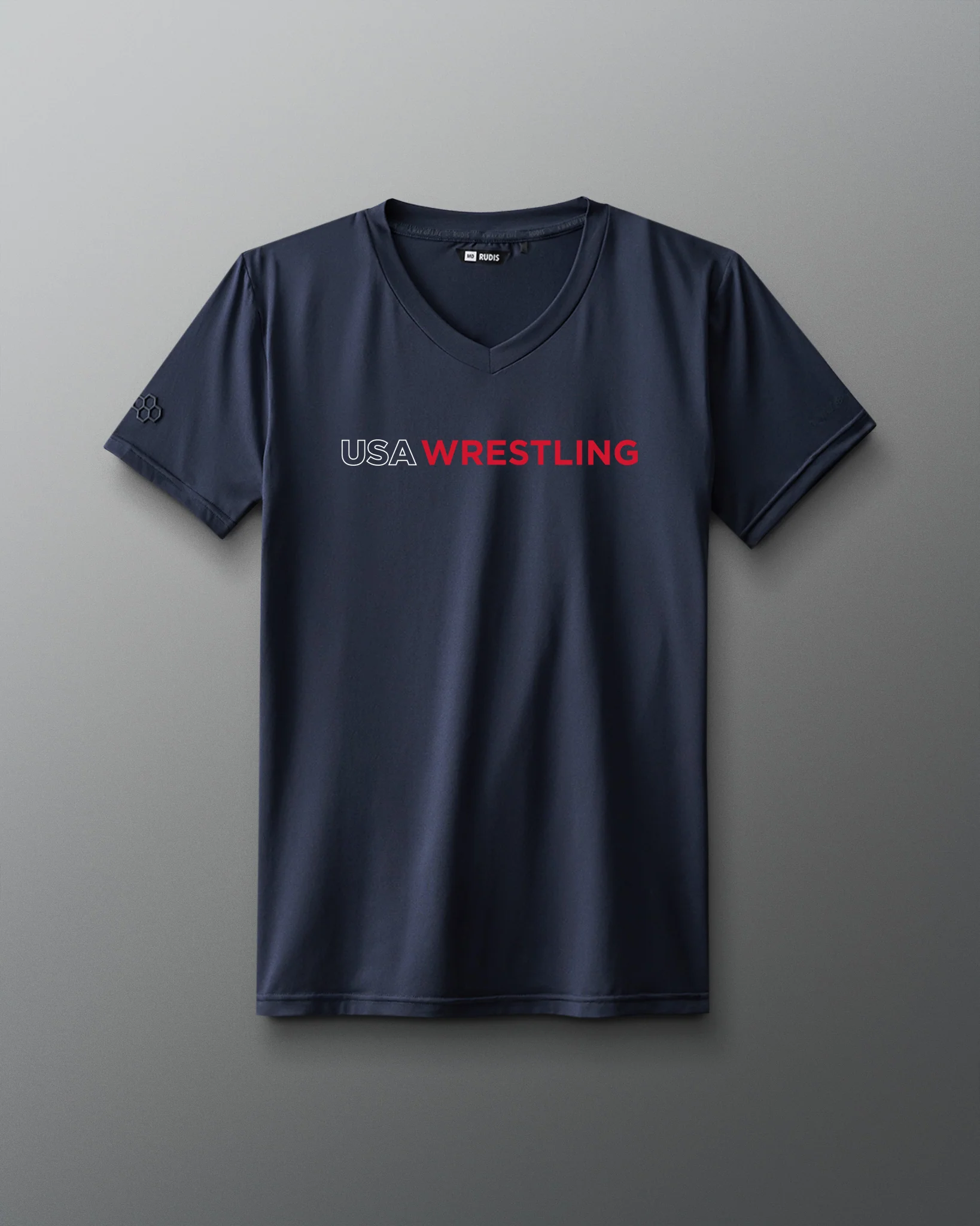 USA Wrestling Wordmark Performance Women's V-Neck T-Shirt - Image 2