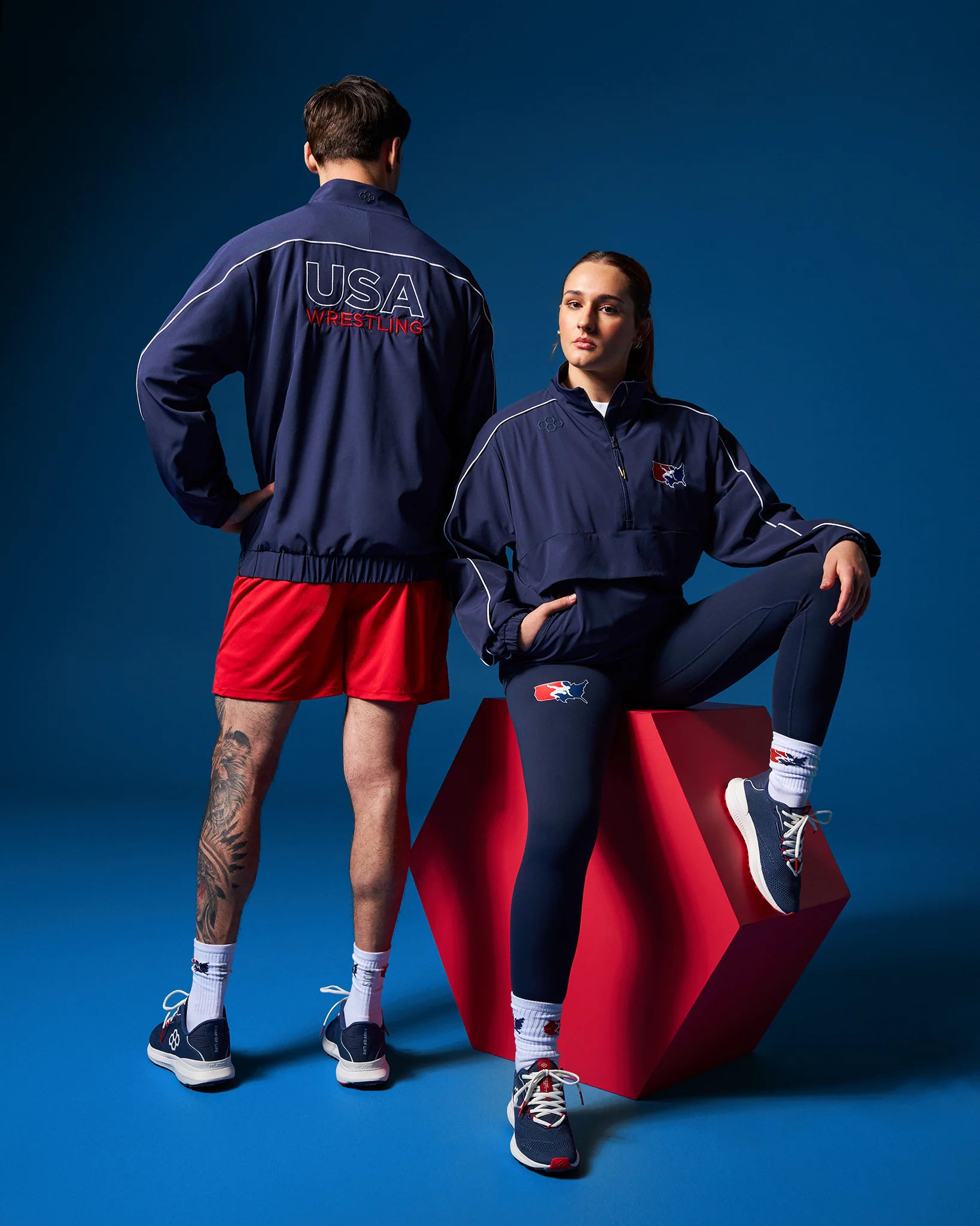 USAW Logo 1/4 Zip Windbreaker - Image 3