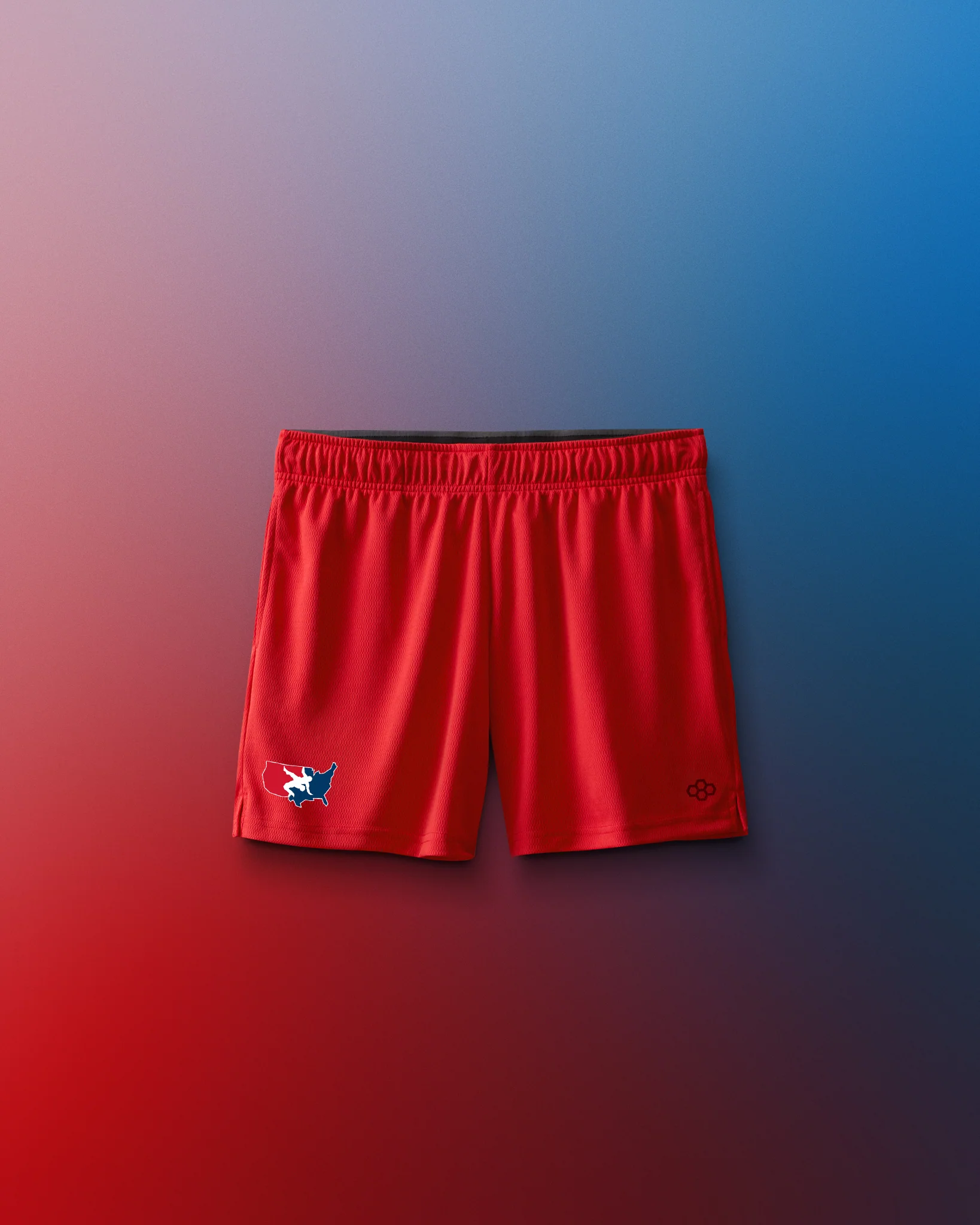 USAW Logo 6" Youth Mesh Shorts - Image 2