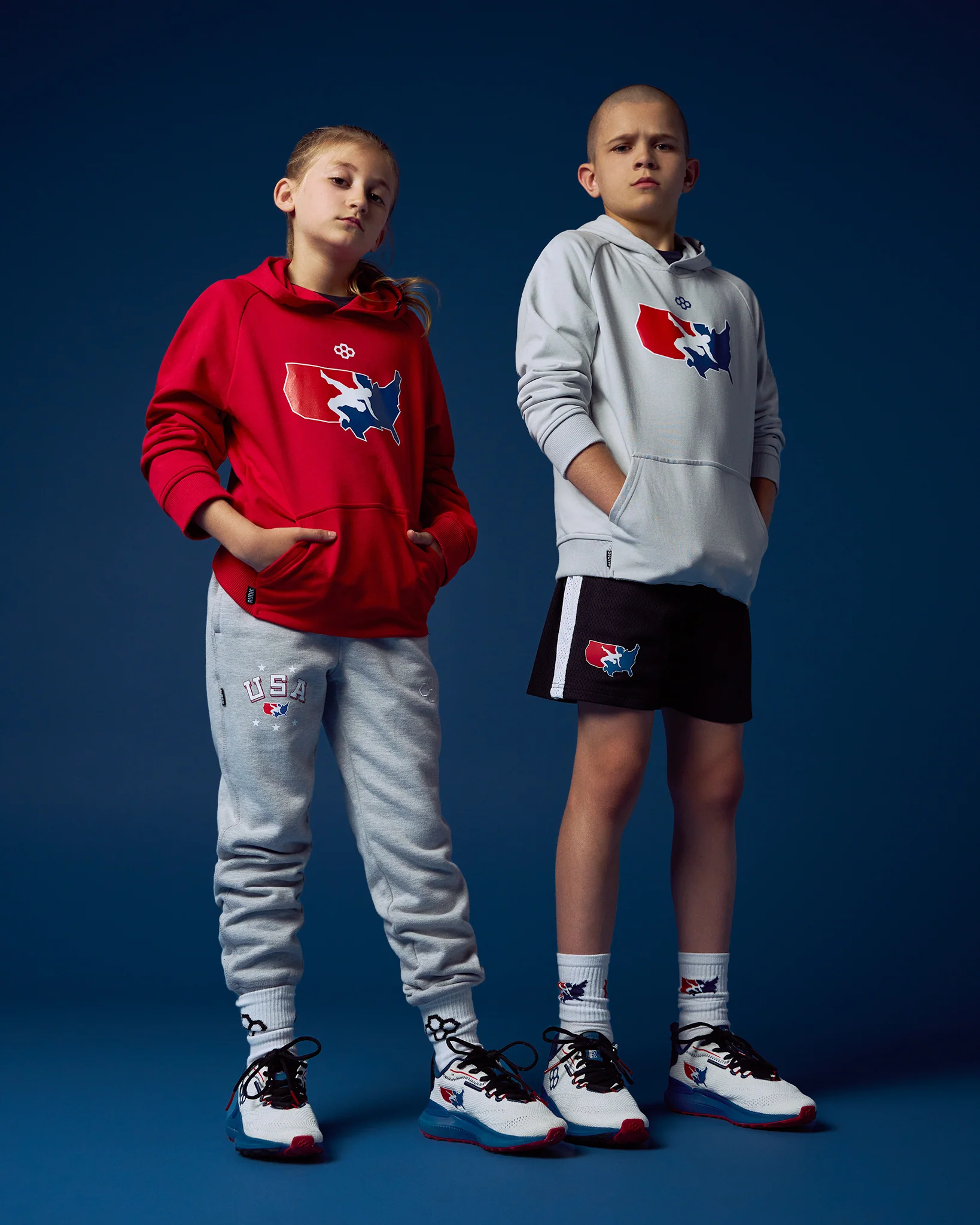 USA Wrestling Logo Elite Terry Youth Hoodie
