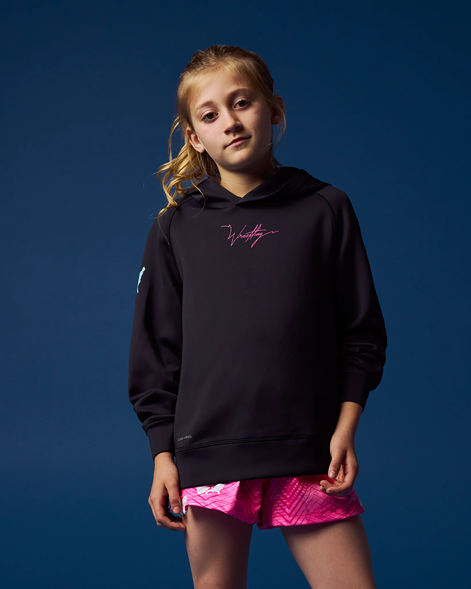 USAW Wrestling Script Youth Cool-Feel Hoodie - Image 2