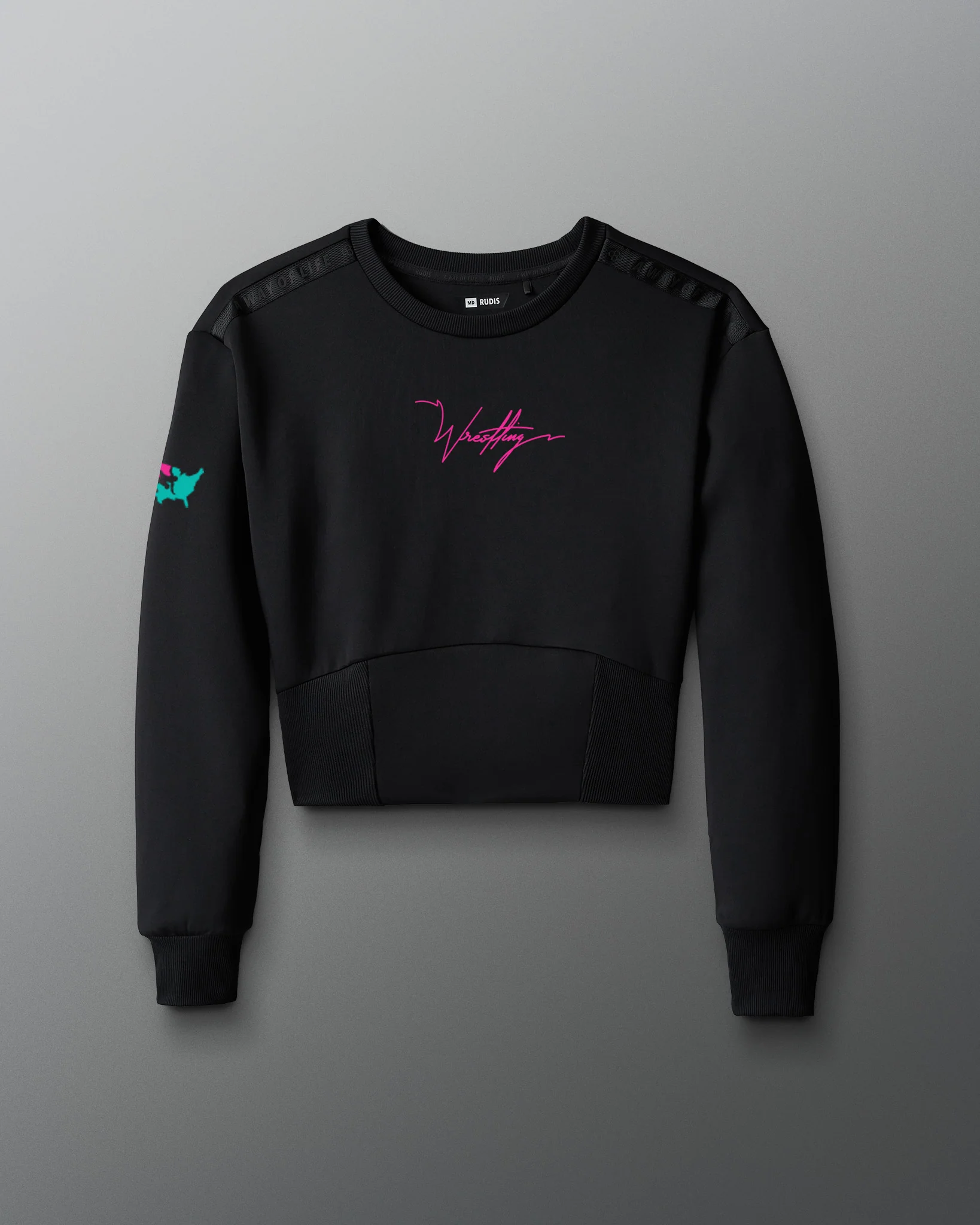 USAW Wrestling Cool-Feel Women's Fitted Crew - Image 3