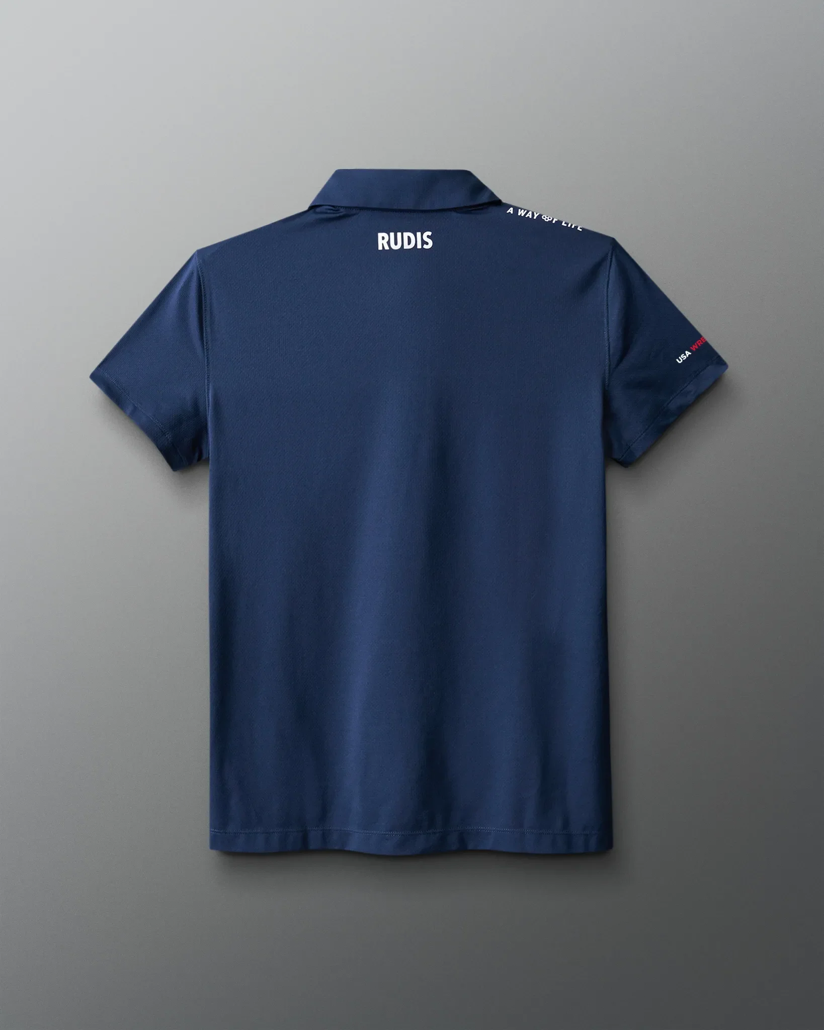 VIK - USA Wrestling Map Logo Women's Classic Performance Polo - Navy - Image 2