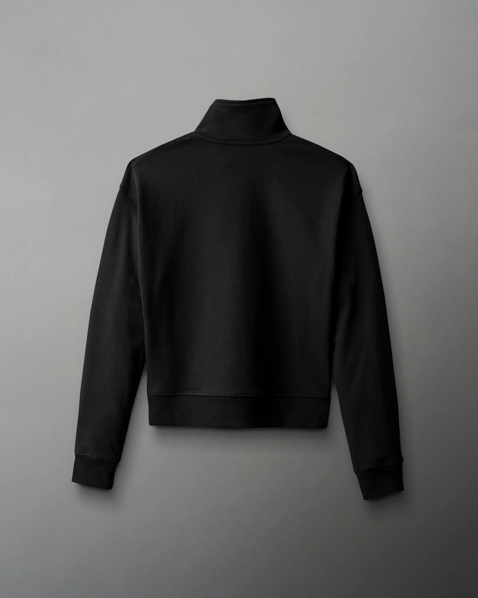 Women's Luxe Terry 1/4 Zip - Black - Image 2
