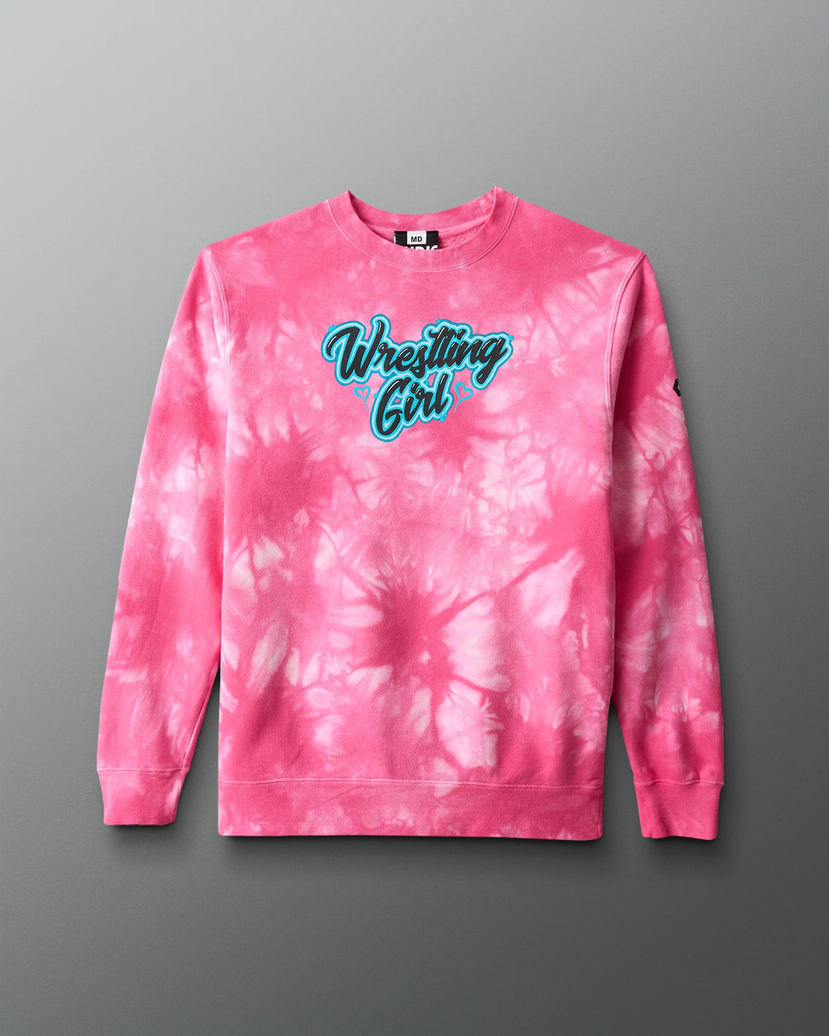 Wrestling Girl Tie-Dye Crewneck