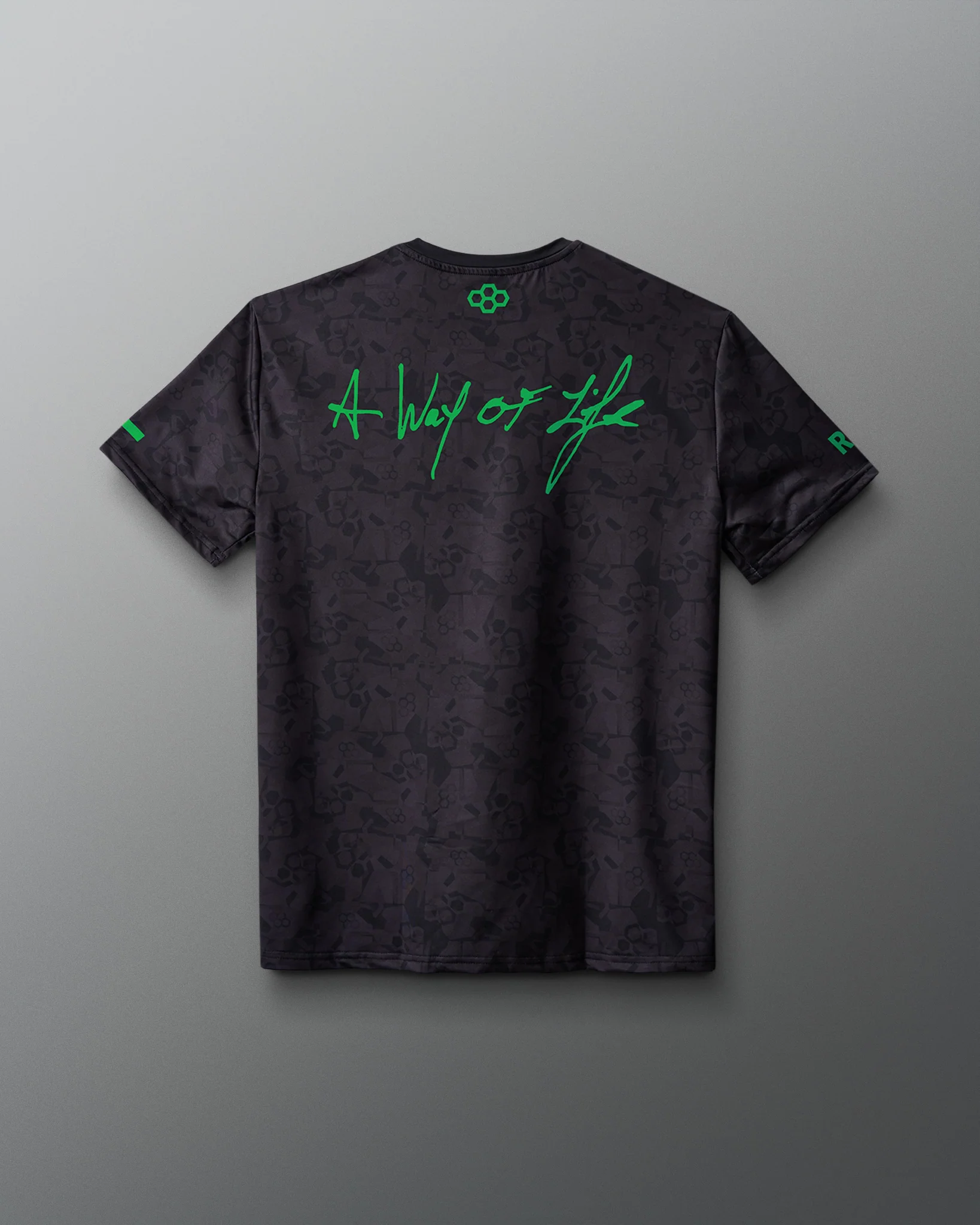 Wrestling Wordmark Black Camo Sublimated T-Shirt - Image 6