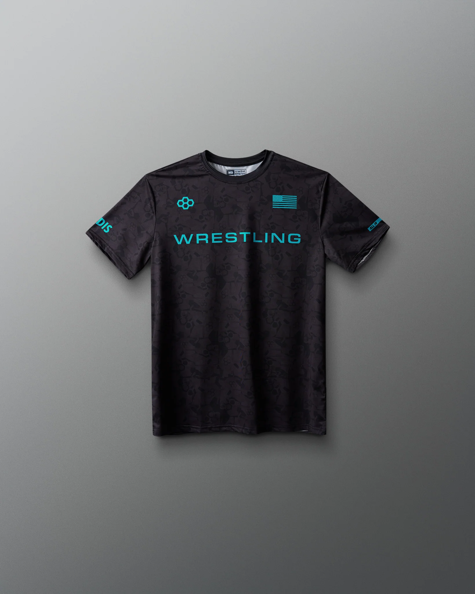 Wrestling Wordmark Black Camo Youth Sublimated T-Shirt - Image 14
