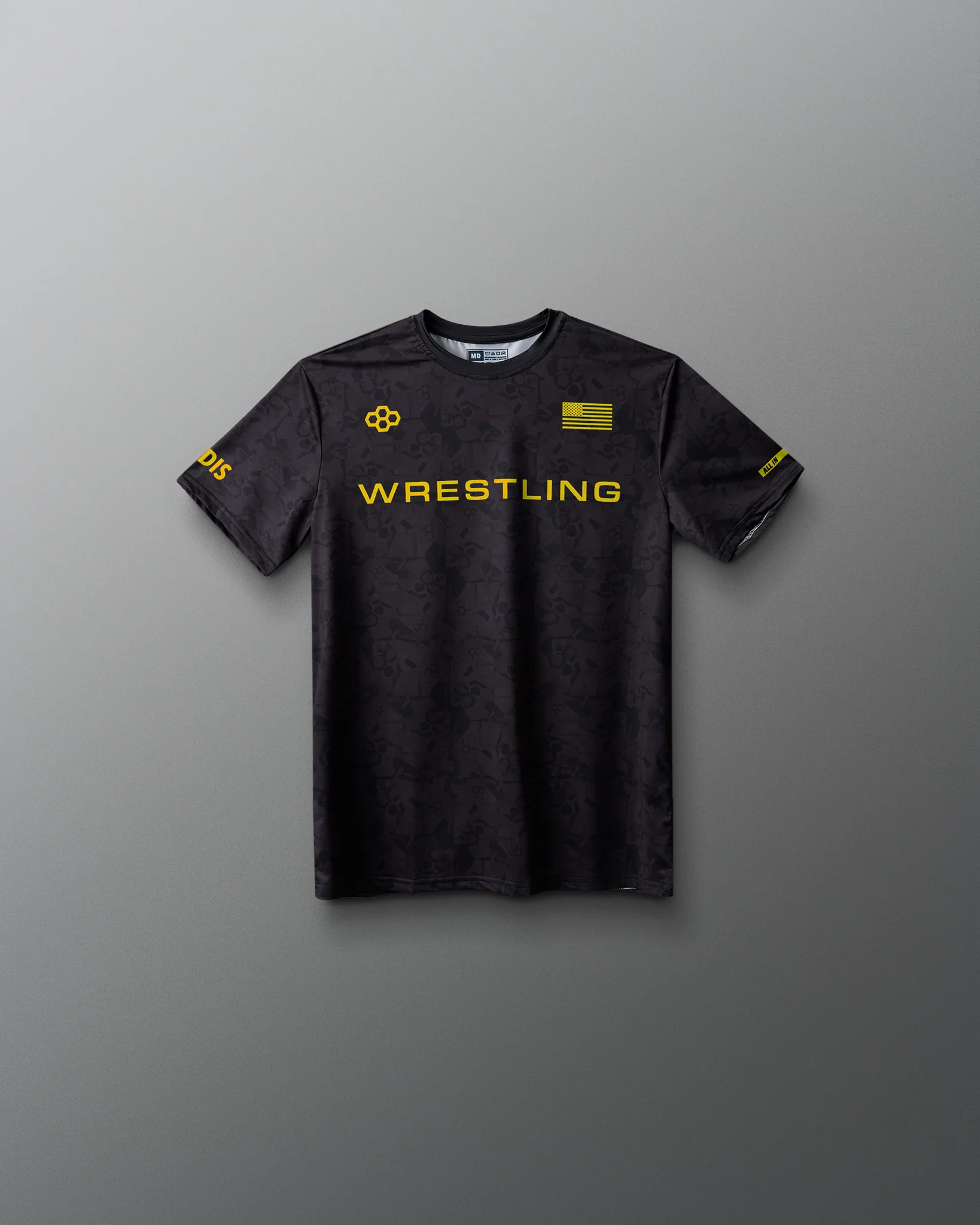Wrestling Wordmark Black Camo Youth Sublimated T-Shirt - Image 17